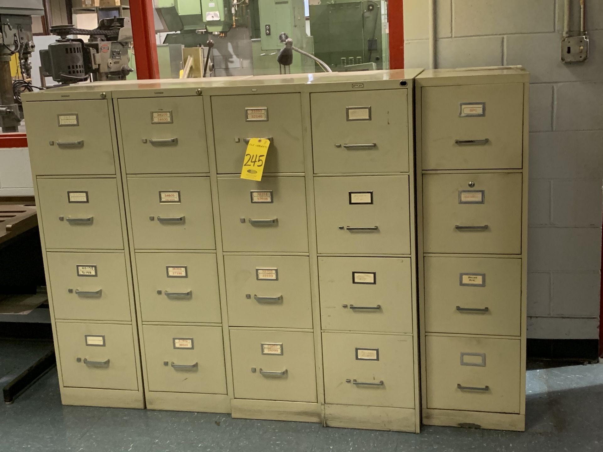 (5) 4 DRAWER LETTER FILE CABINETS