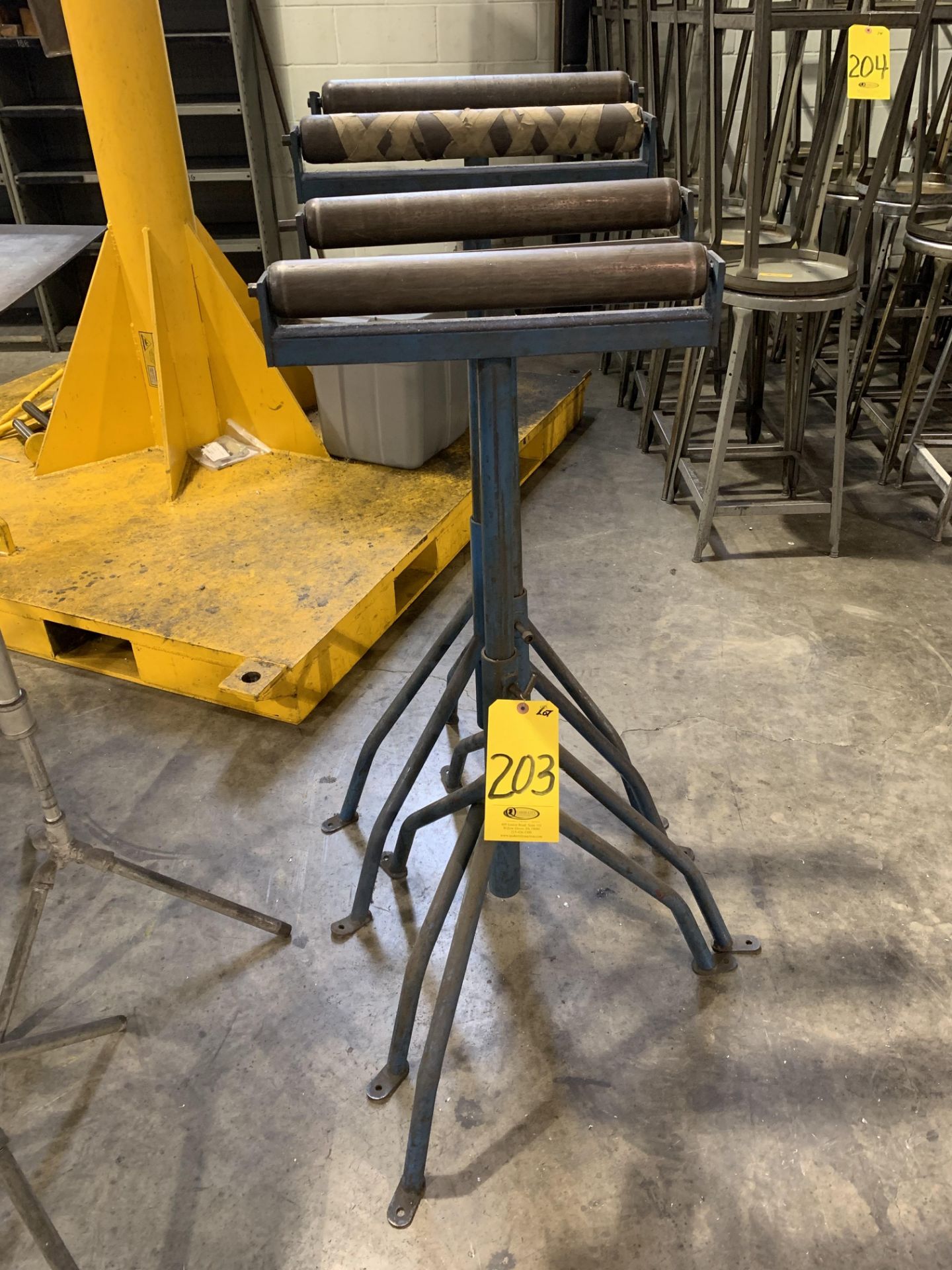 (4) METAL ROLLER STANDS