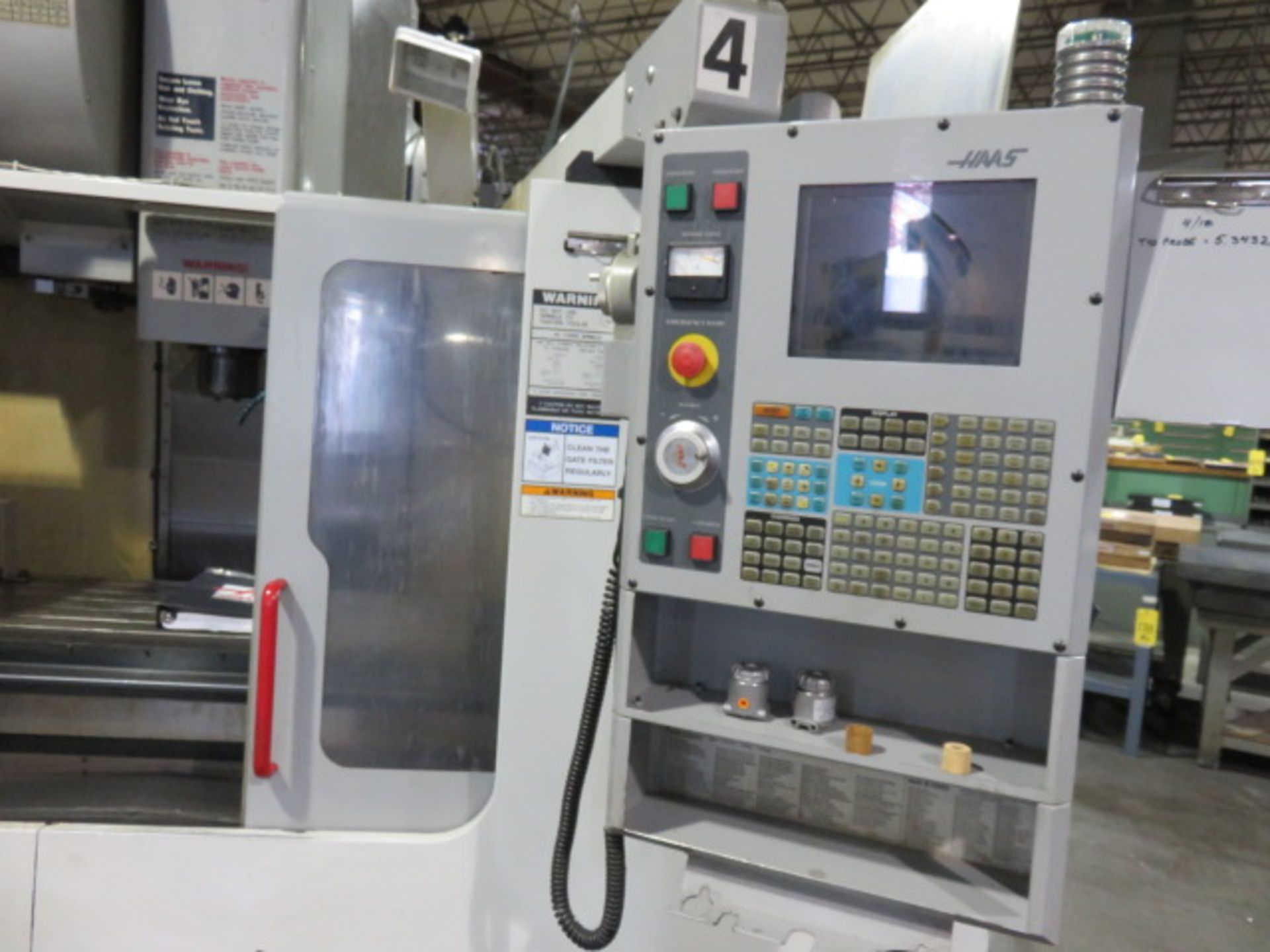 2003 HAAS VF-4B CNC VERTICAL MACHINING CENTER, S/N 33031, 11,462 HOURS, LINEAR SCALES - Image 2 of 5