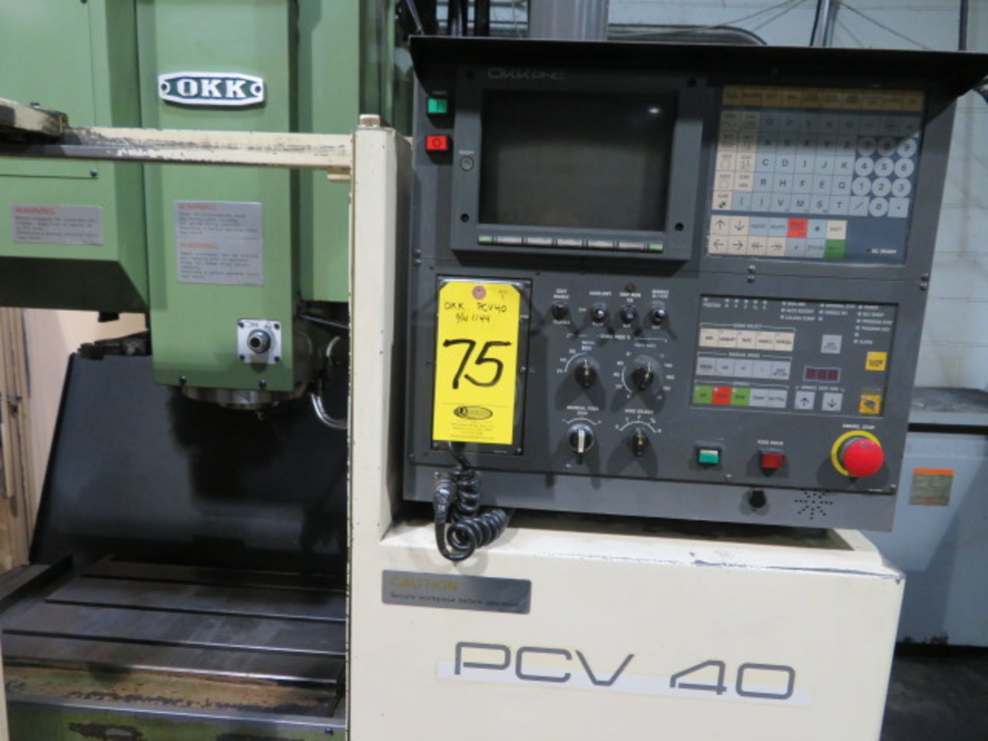 OKK PCV-40 CNC VERTICAL MACHINING CENTER, S/N 1144/MA46046 (8,000 RPM), MELDAS 300 CNC CONTROL - Image 2 of 5