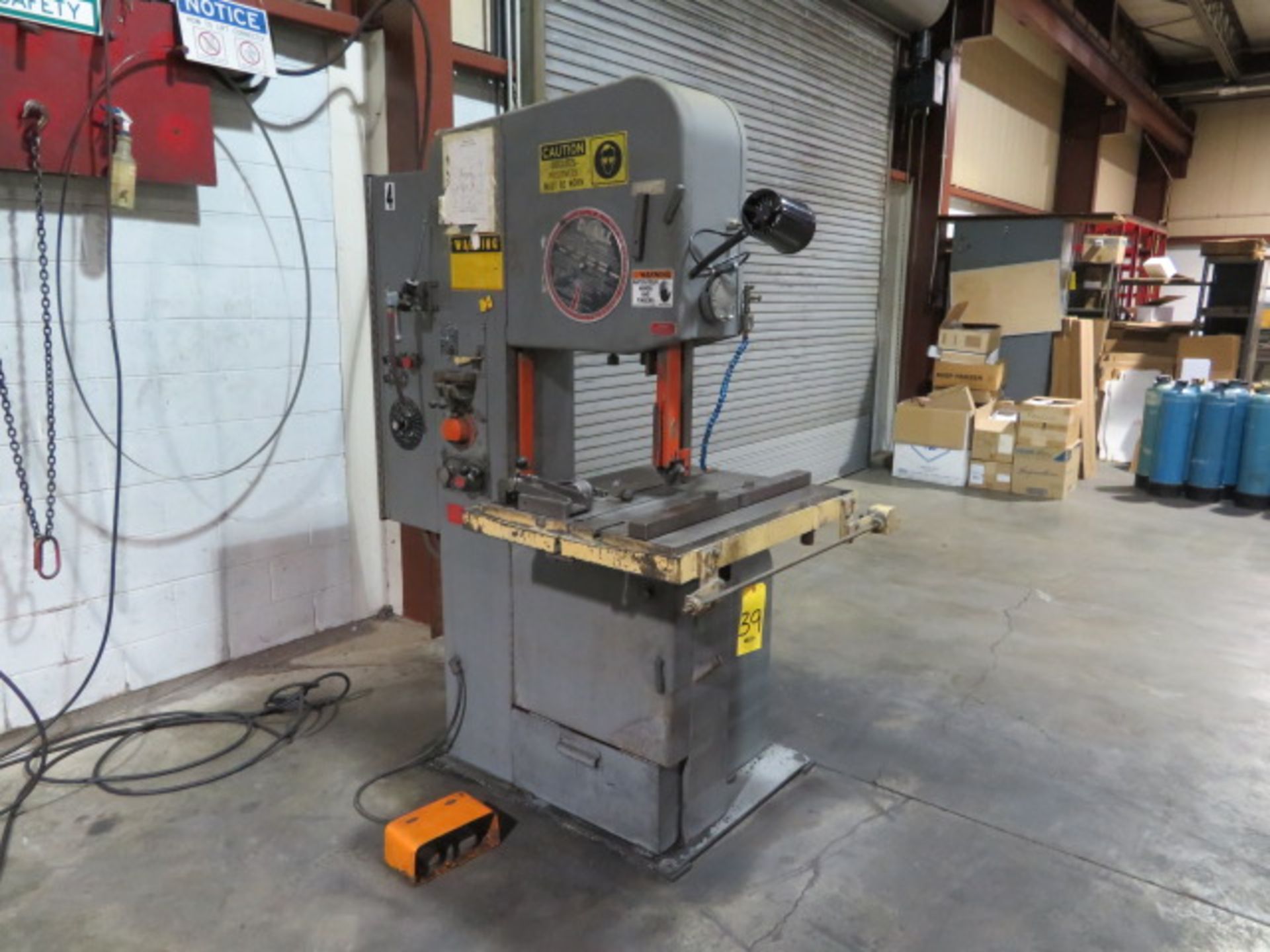 DOALL 2012-2HS HIGH SPEED VERTICAL BAND SAW, S/N 397-79109, 2 IN., 24 IN. x 30-1/2 IN.POWER FEED TAB