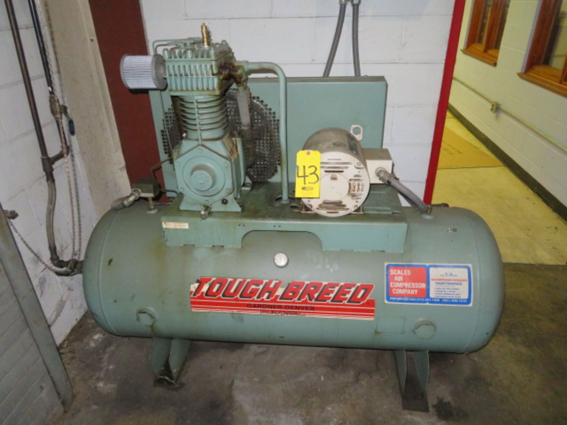 GARDNER-DENVER 10HP 3 PHASE RECIPROCATING AIR COMPRESSOR