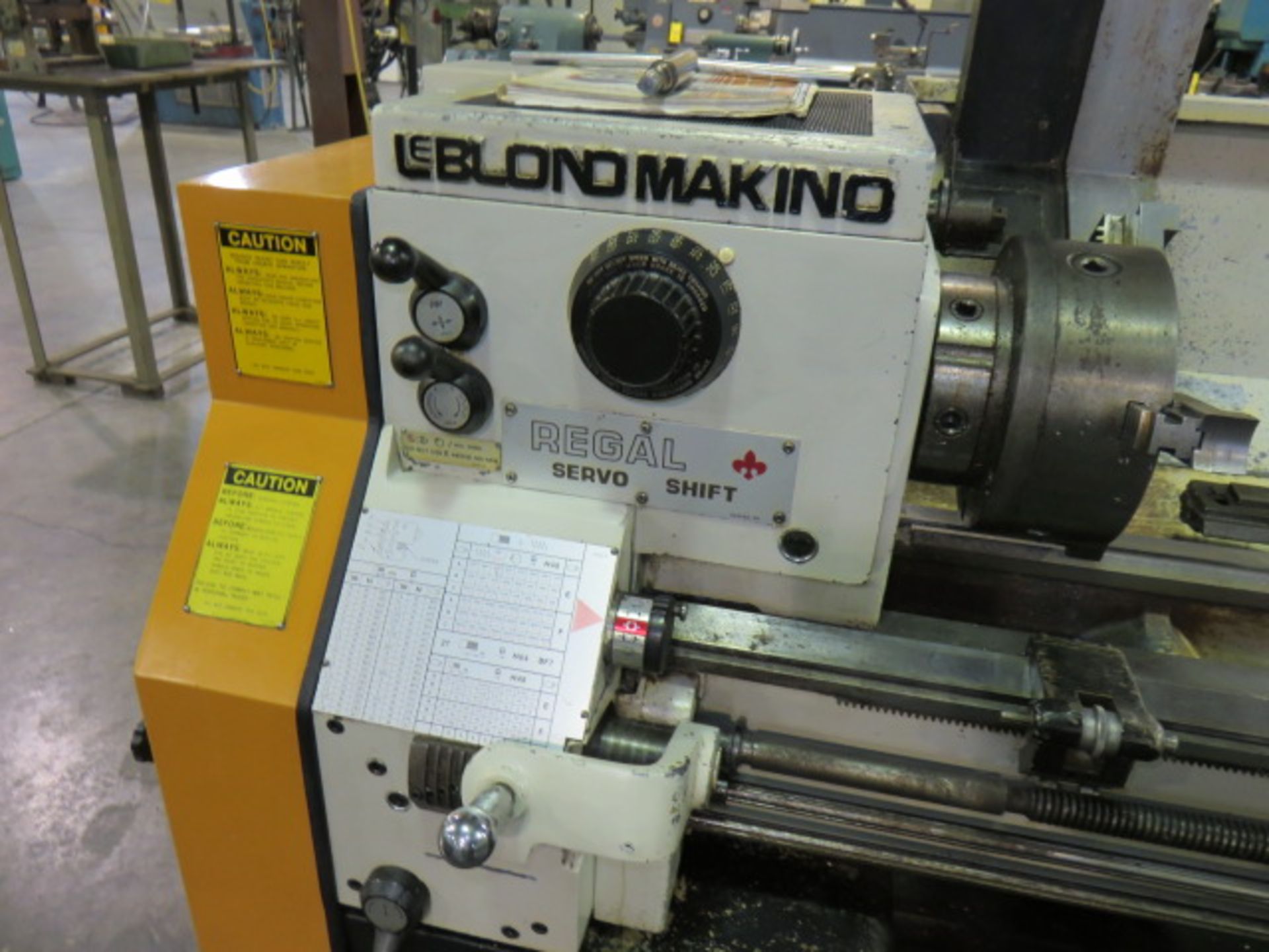 LEBLOND MAKINO REGAL SERVO SHIFT ENGINE LATHE, S/N 15C-679, 16 IN. x 54 IN., SS 45-1800 RPM - Image 3 of 5