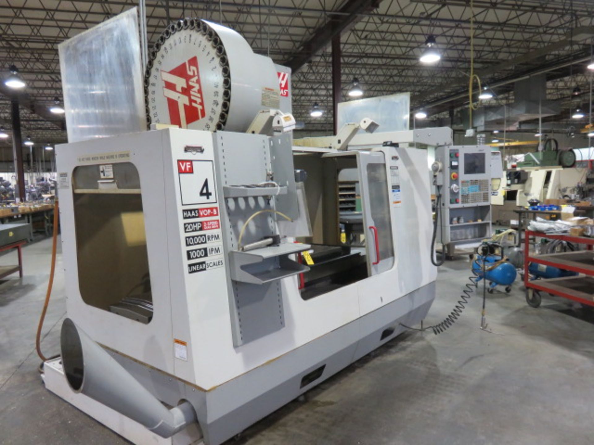 2003 HAAS VF-4B CNC VERTICAL MACHINING CENTER, S/N 33031, 11,462 HOURS, LINEAR SCALES - Image 5 of 5