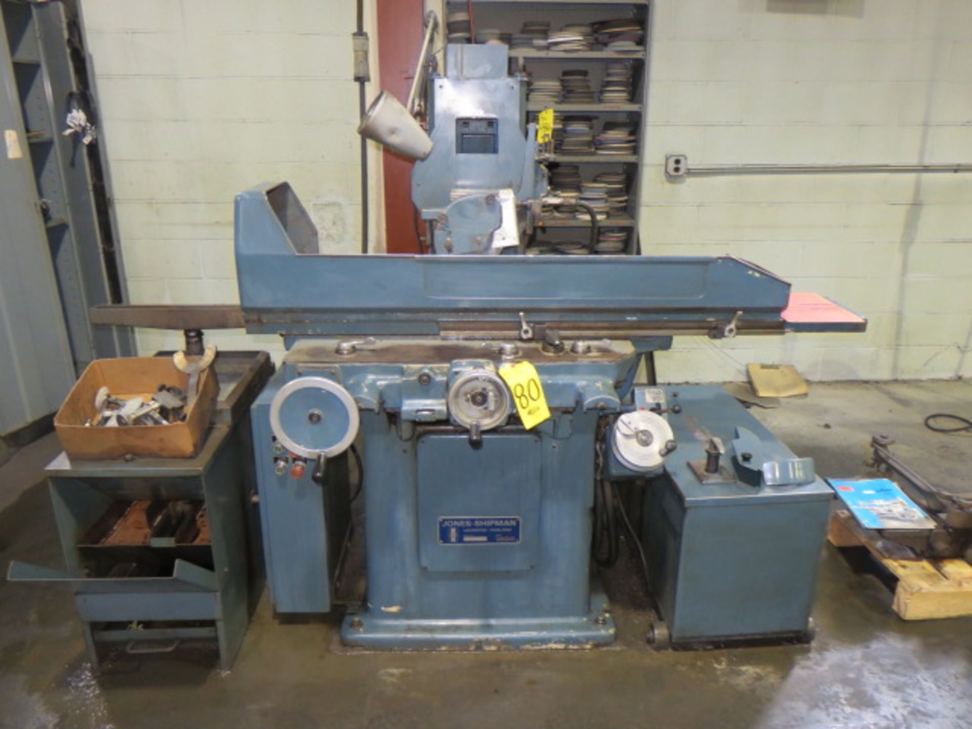 JONES & SHIPMAN 1400 HYDRAULIC SURFACE GRINDER, S/N BO73534, 8 IN. x 24 IN.