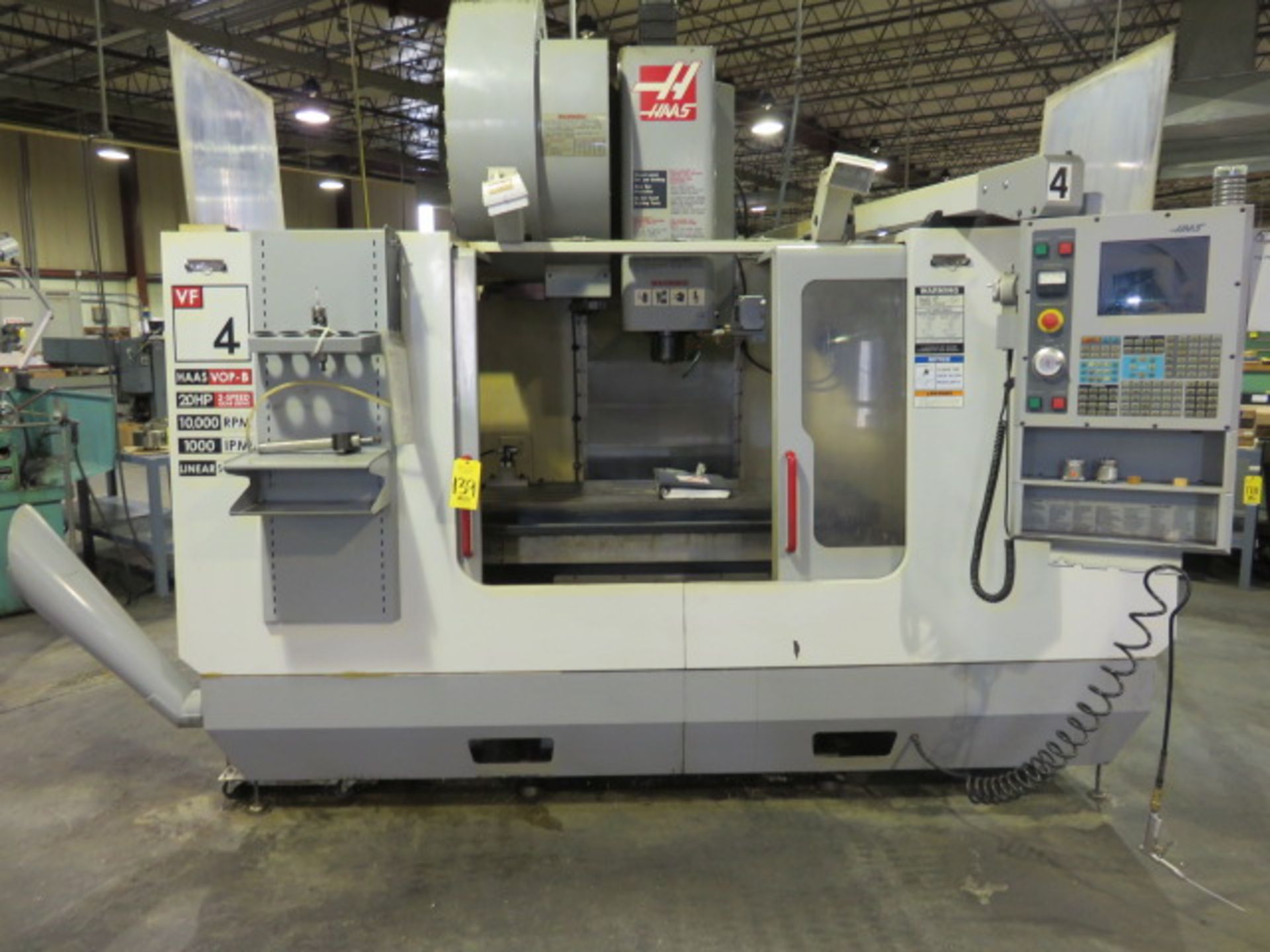2003 HAAS VF-4B CNC VERTICAL MACHINING CENTER, S/N 33031, 11,462 HOURS, LINEAR SCALES