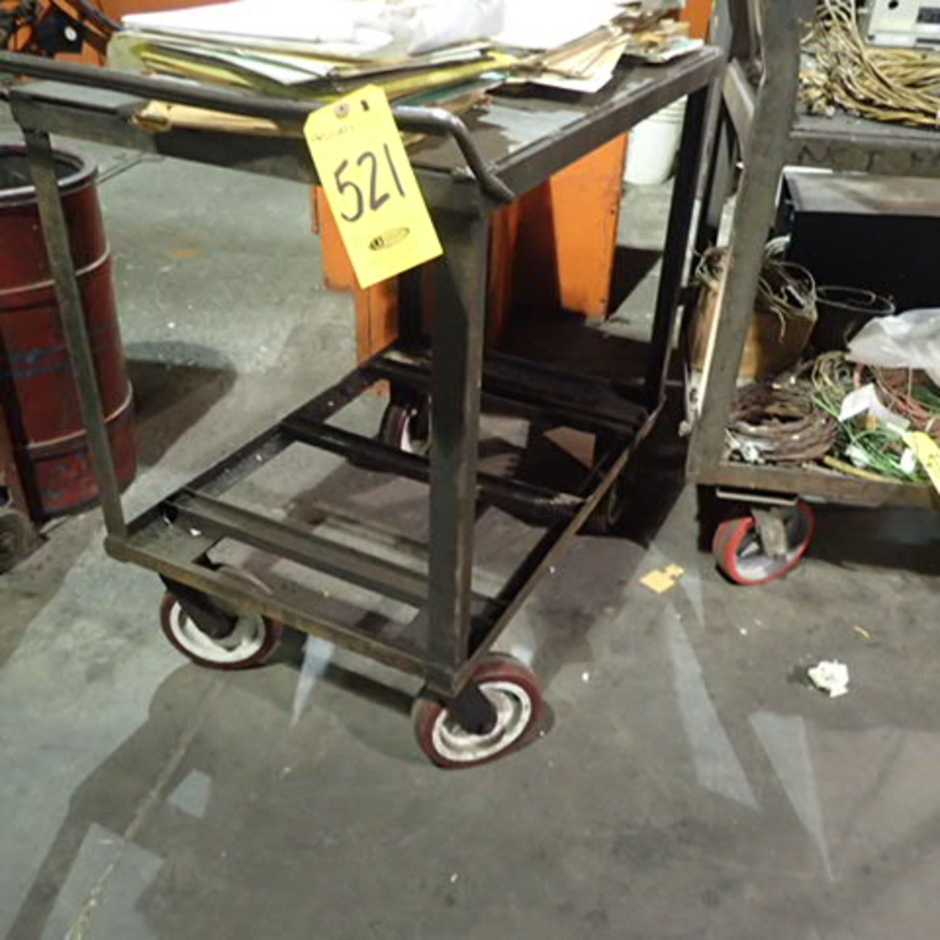 H.D. IRON CART WITH 8 IN. CASTERS