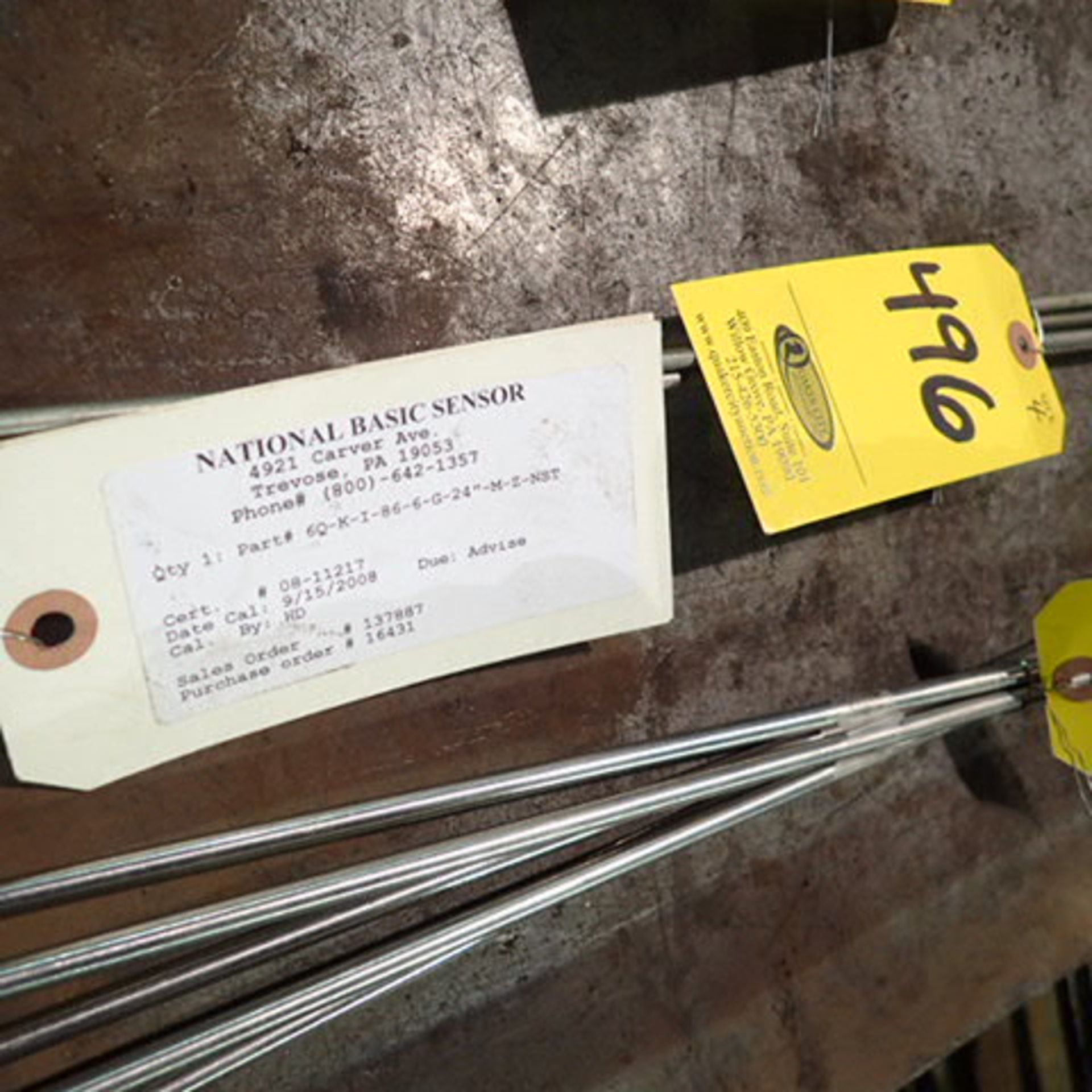 (4) NATIONAL BASIC SENSOR STAINLESS STEEL THERMOCOUPLES - Image 2 of 2