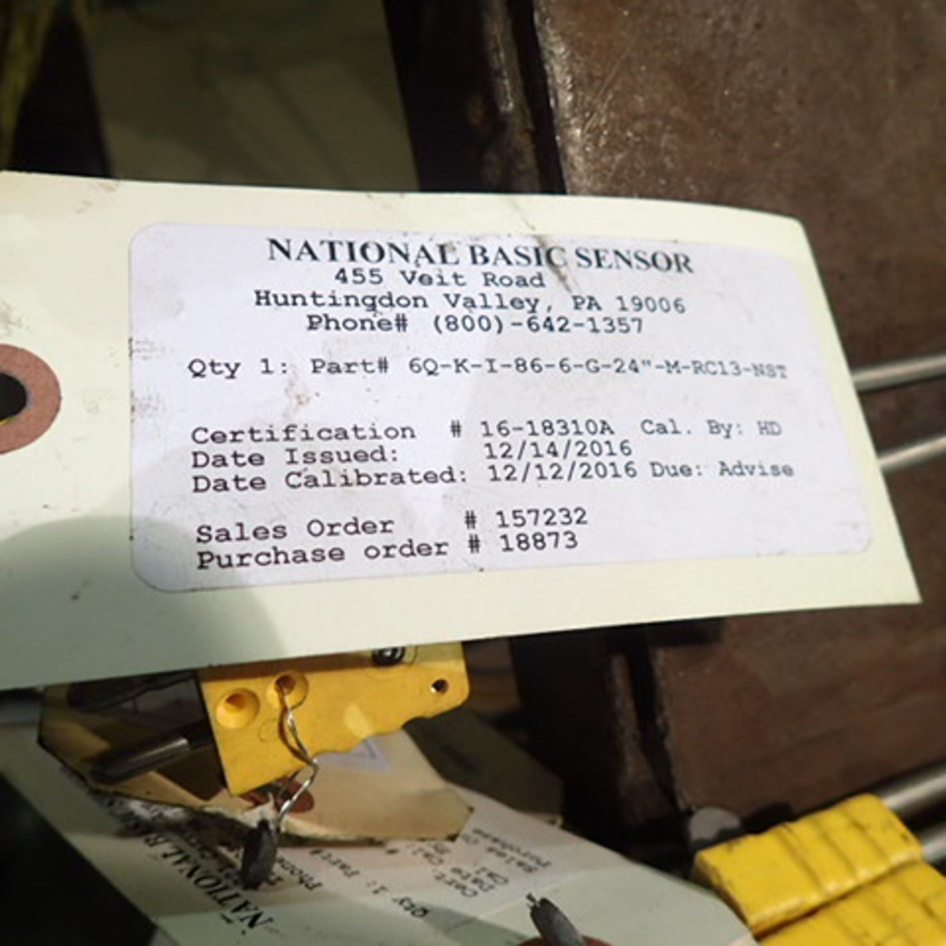 (2) NATIONAL BASIC SENSOR STAINLESS STEEL THERMOCOUPLES - Image 2 of 2