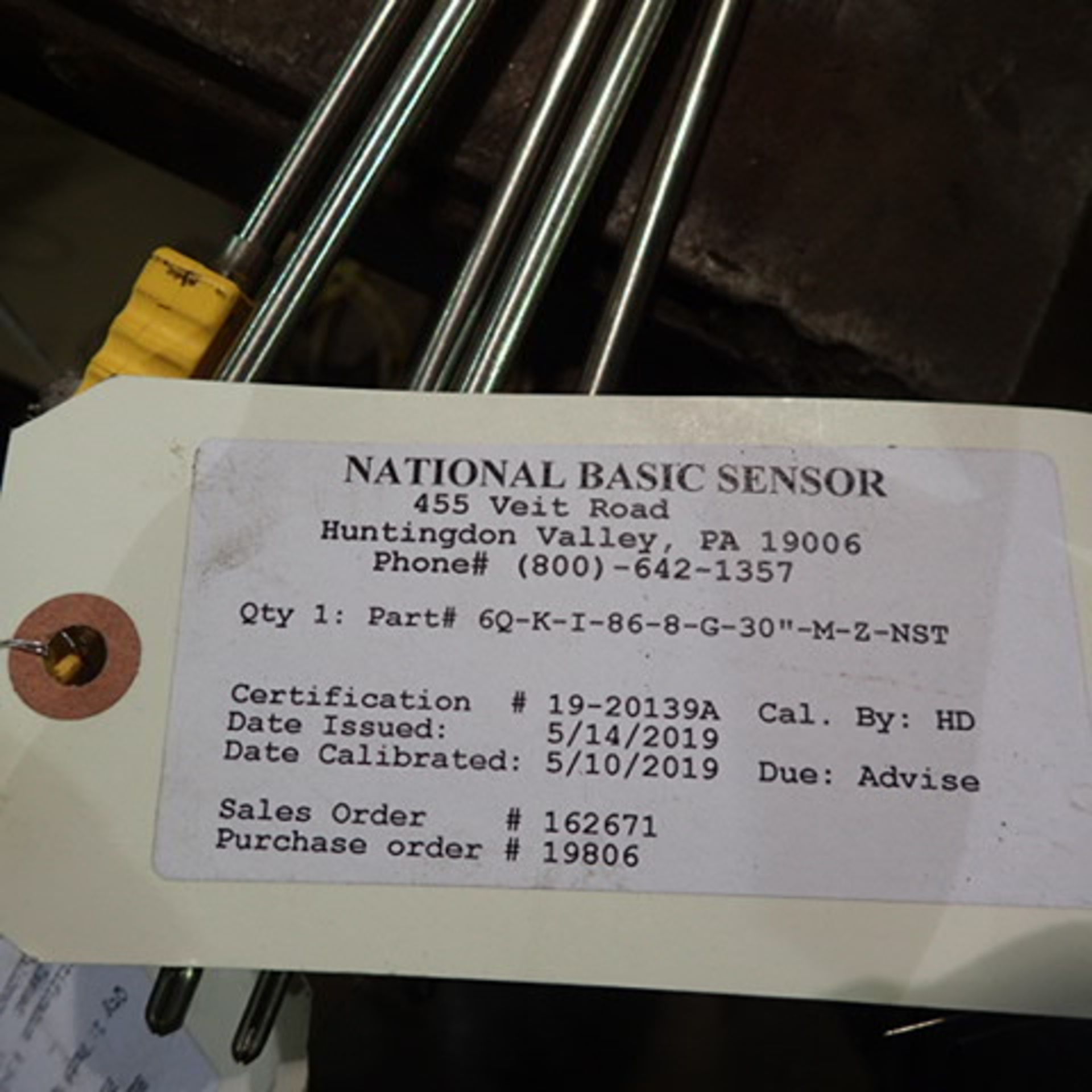 (5) NATIONAL BASIC SENSOR STAINLESS STEEL THERMOCOUPLES - Image 2 of 2