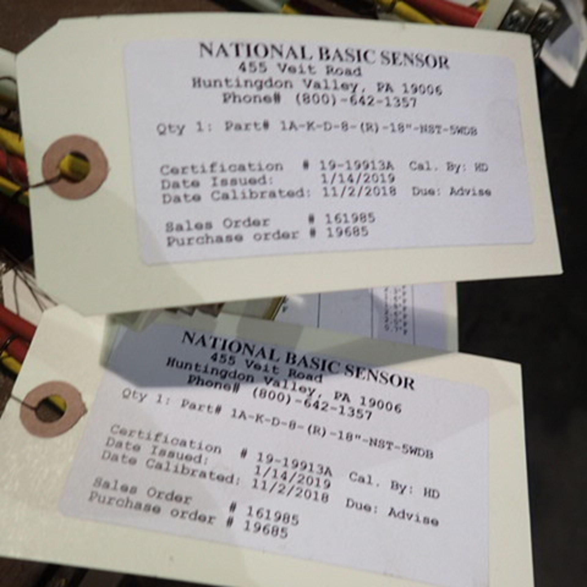 (5) NATIONAL BASIC SENSOR SEGMENTED CERAMIC BASE METAL ELEMENT WITH TERMINAL BLOCKS - Image 2 of 2