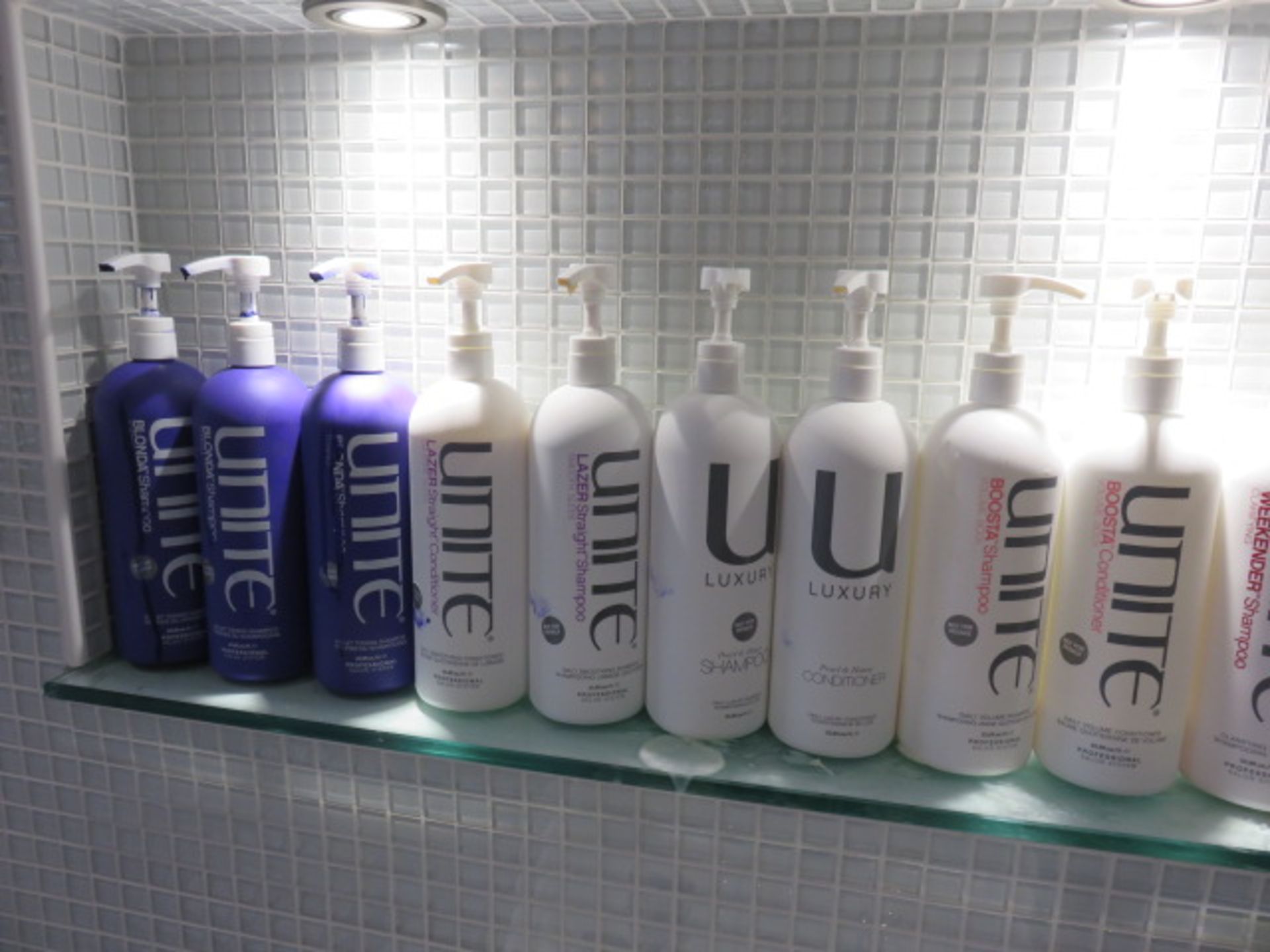 ASSORTED UNITE SHAMPOO AND CONDITIONERS-OPEN BOTTLES - Image 2 of 4