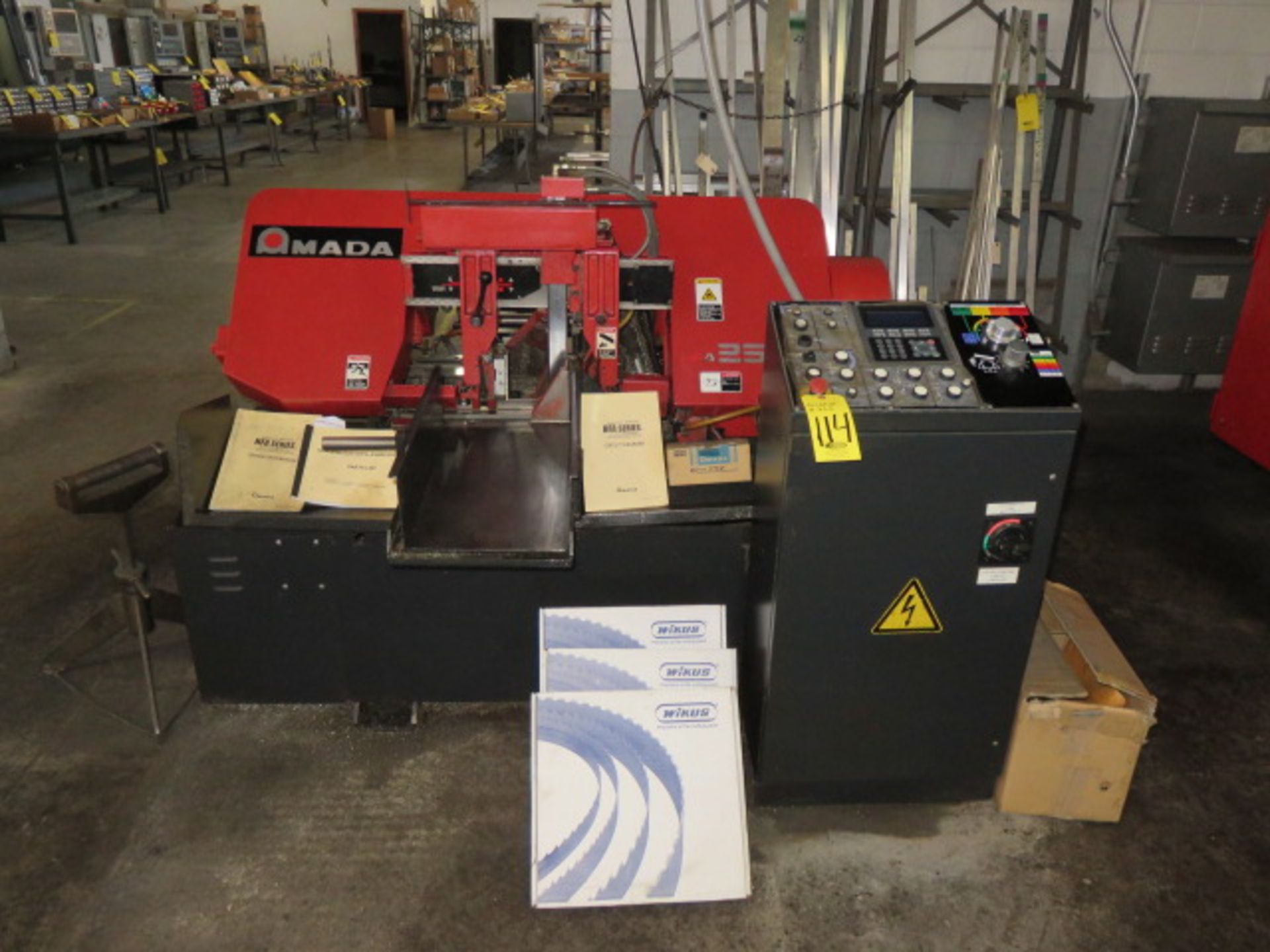 2008 AMADA HFA250W NC FULL AUTOMATIC BAND SAW, S/N 25230096, 12 IN X 10 IN, .5 IN – 10 IN ROUND...