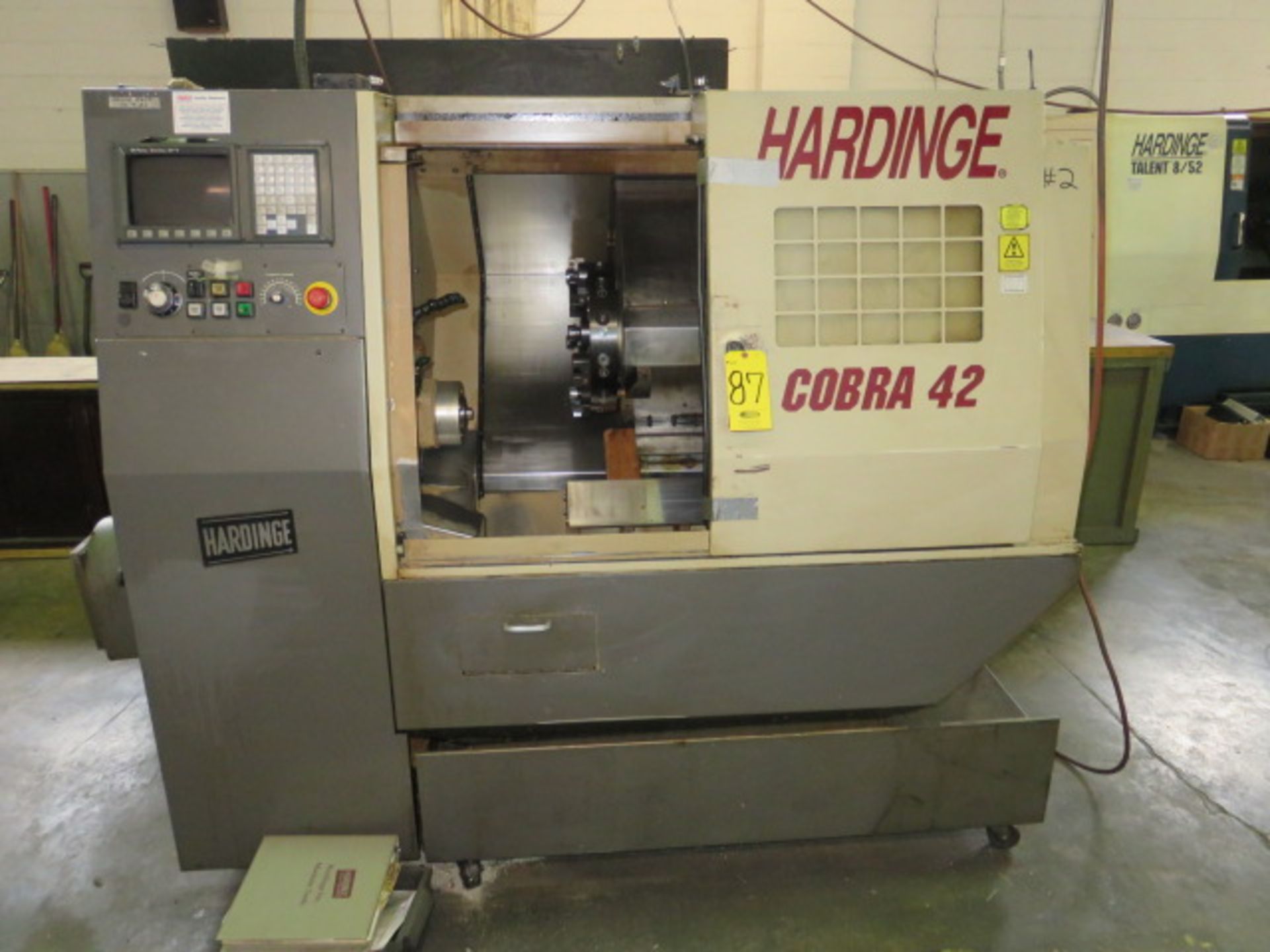 HARDINGE COBRA 42 CNC LATHES, S/N C-517-T, FANUC 21-TB CONTROL, 16C COLLET SPDL.... - Image 11 of 12