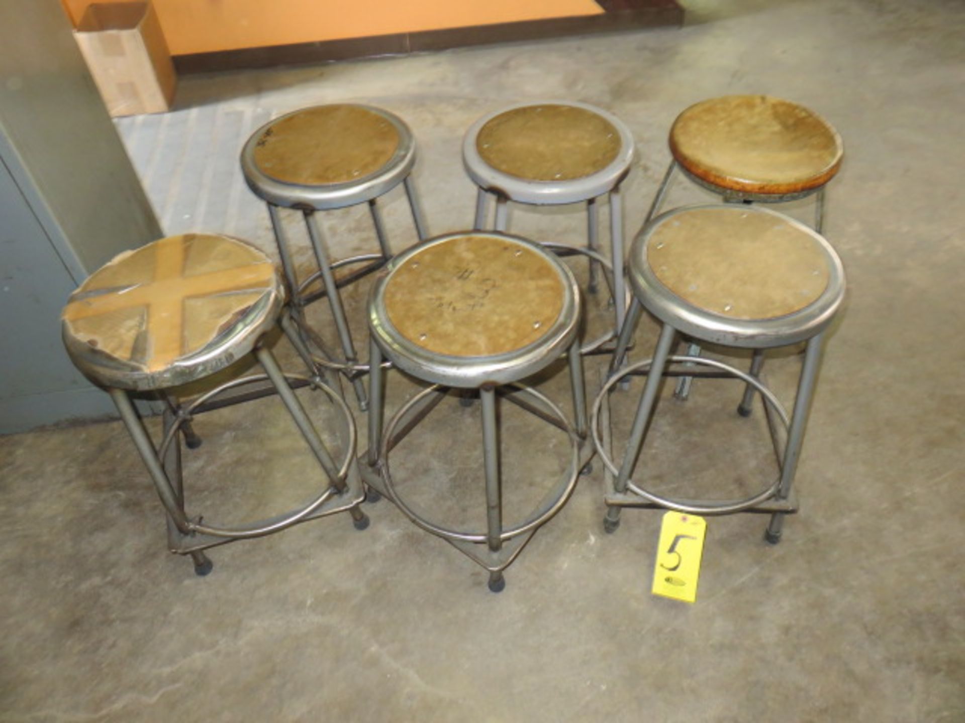 (6) ASSORTED SHOP STOOLS