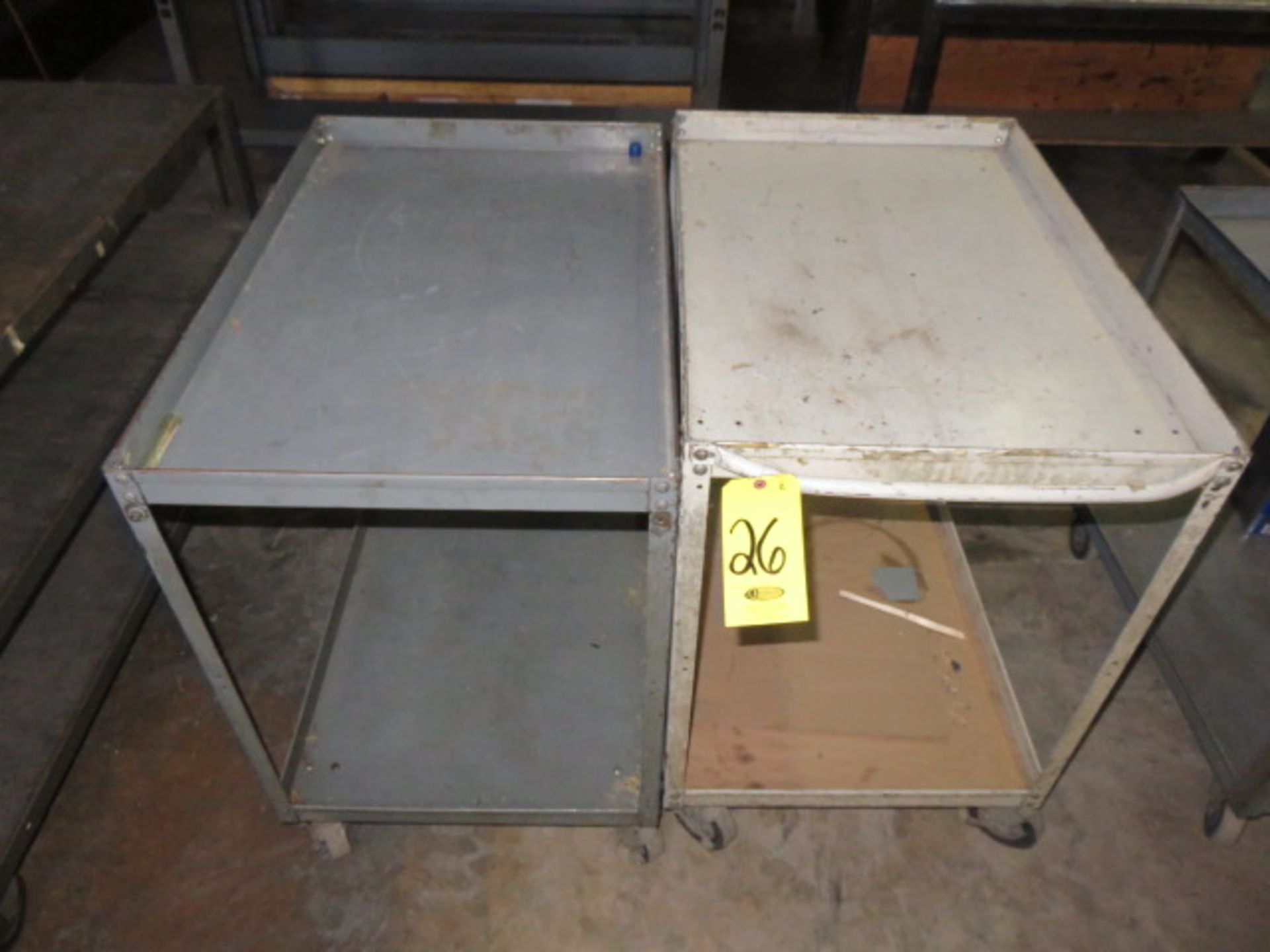 (2) METAL SHOP CARTS