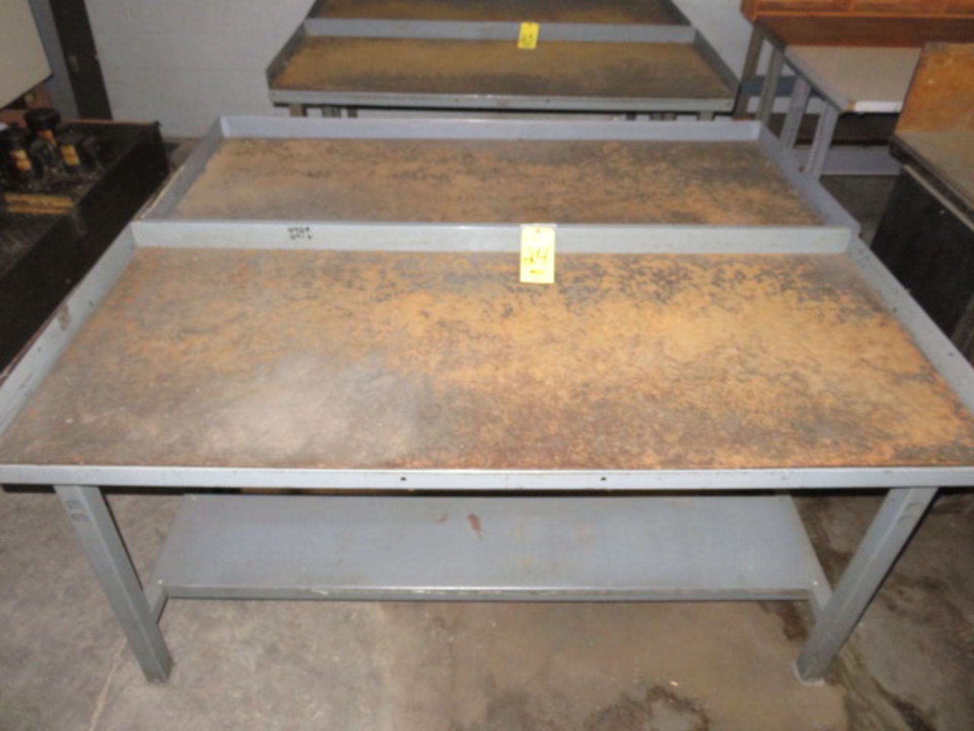 (2) 30. IN. X 72 IN. WORK BENCHES WITH 3-SIDED BACKSPLASHES