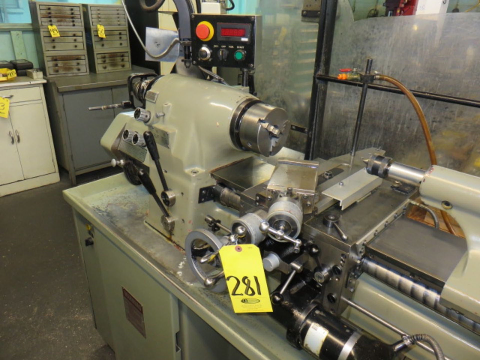 2001 SHARP 1118H HIGH PRECISION TOOL ROOM LATHE, S/N CTL-1391, DIGITAL VARIABLE SPEED RO,… - Image 4 of 8