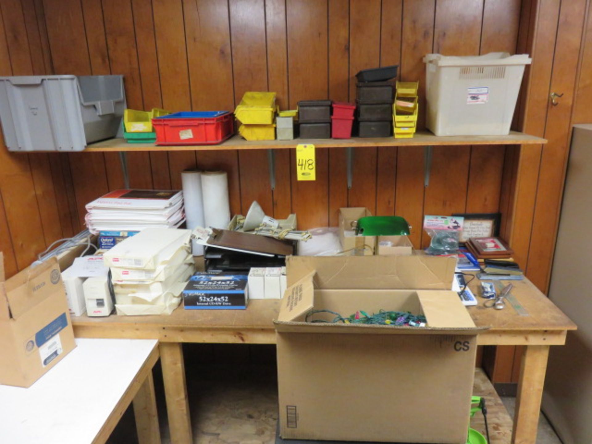 ASSORTED OFFICE AND PACKING SUPPLIES AND CHRISTMAS LIGHTS