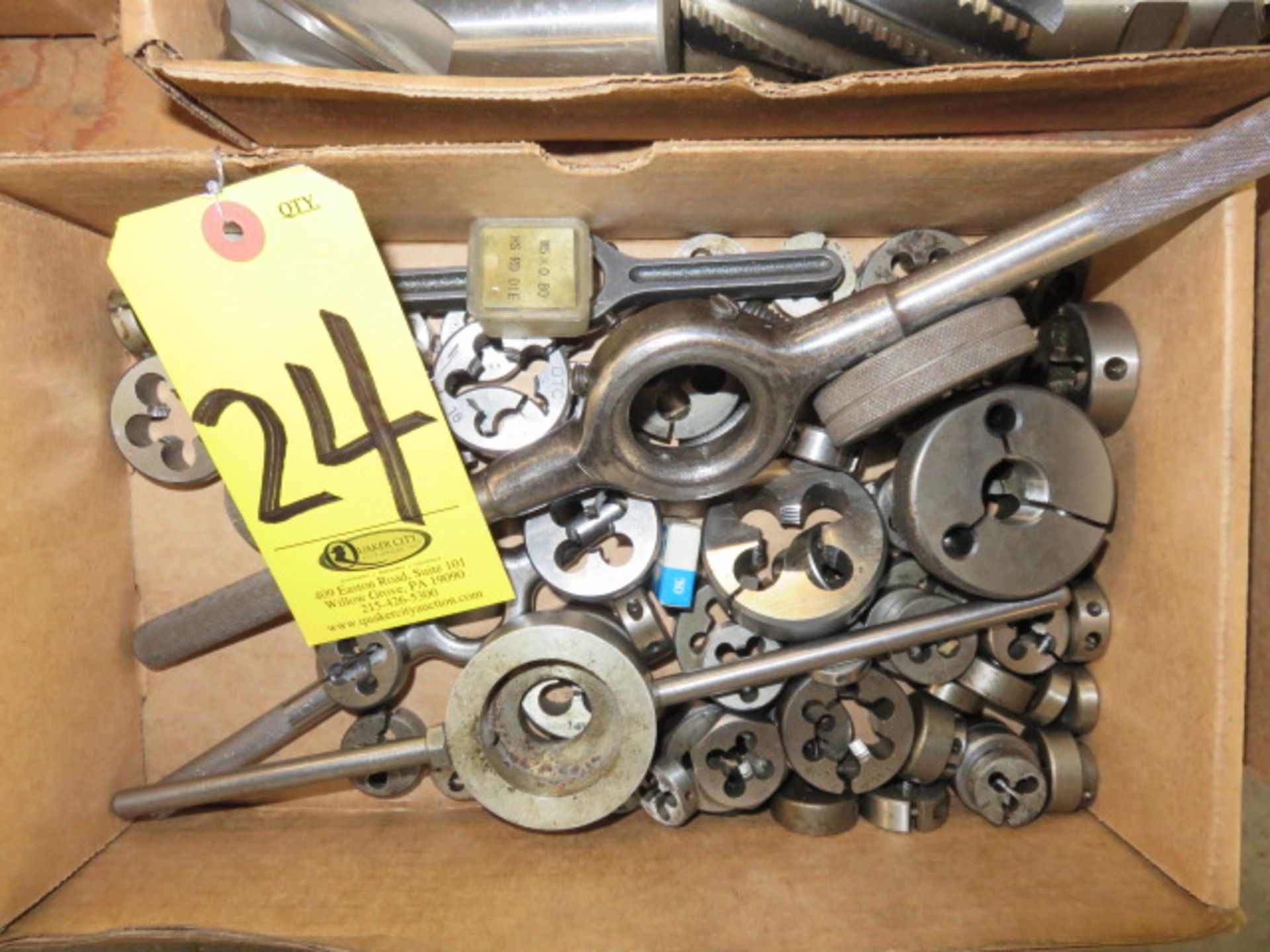 ASSORTED TAP DIES AND WRENCHES