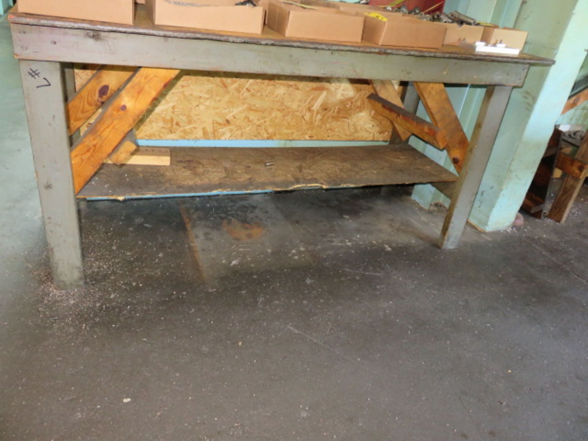 (3) WOODEN WORK BENCHES - Image 2 of 3
