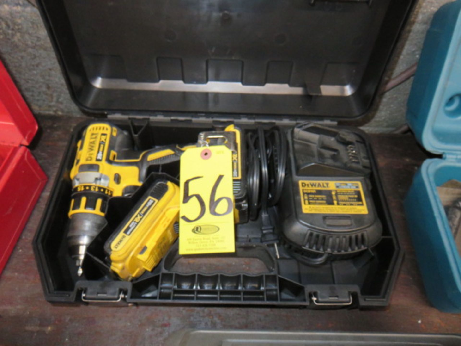 DEWALT DCD790 CORDLESS DRILL DRIVER WITH CHARGER AND BATTERIES