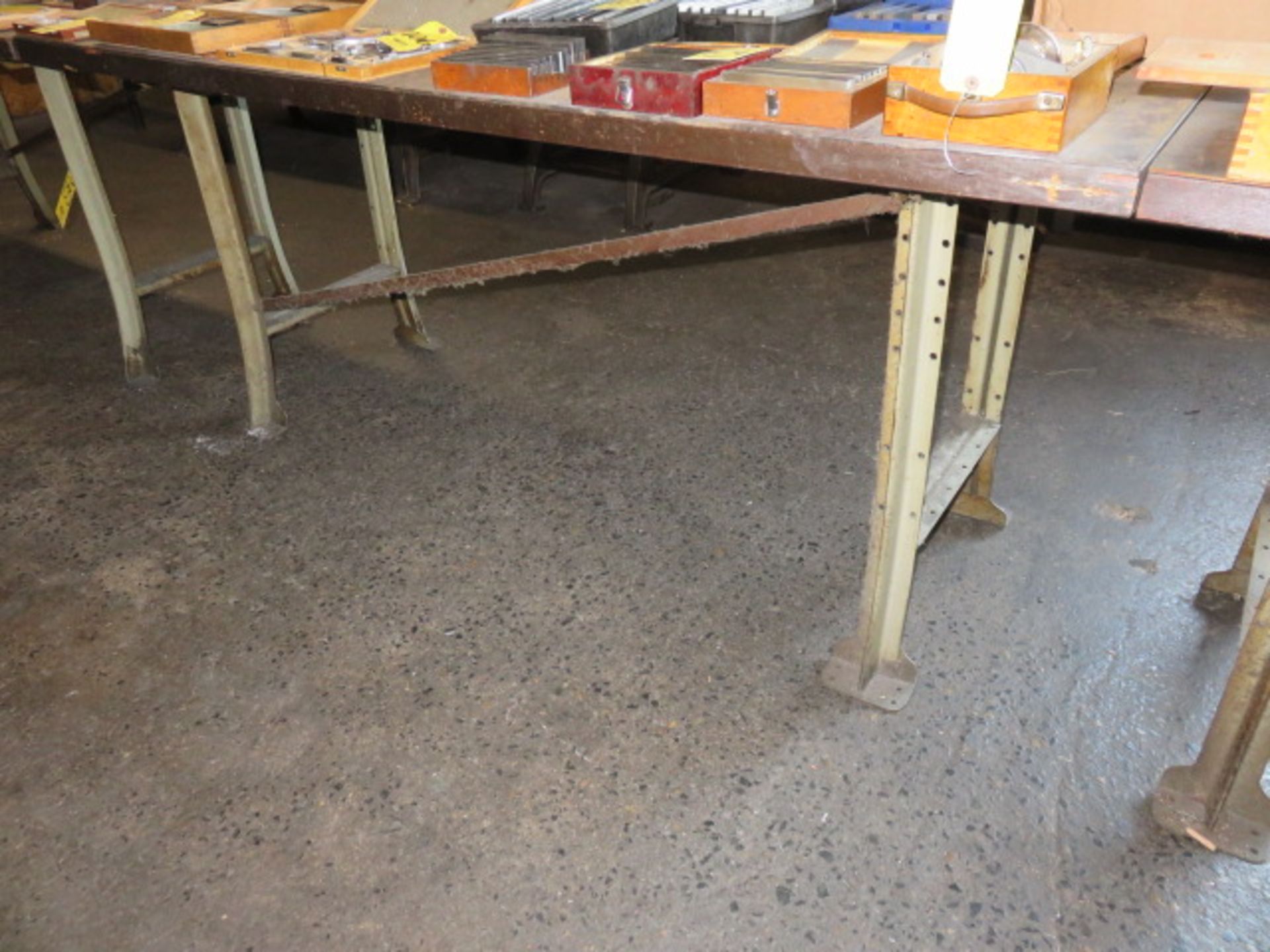 (2) 80 IN. WOOD TOP WORK BENCHES - Image 2 of 2