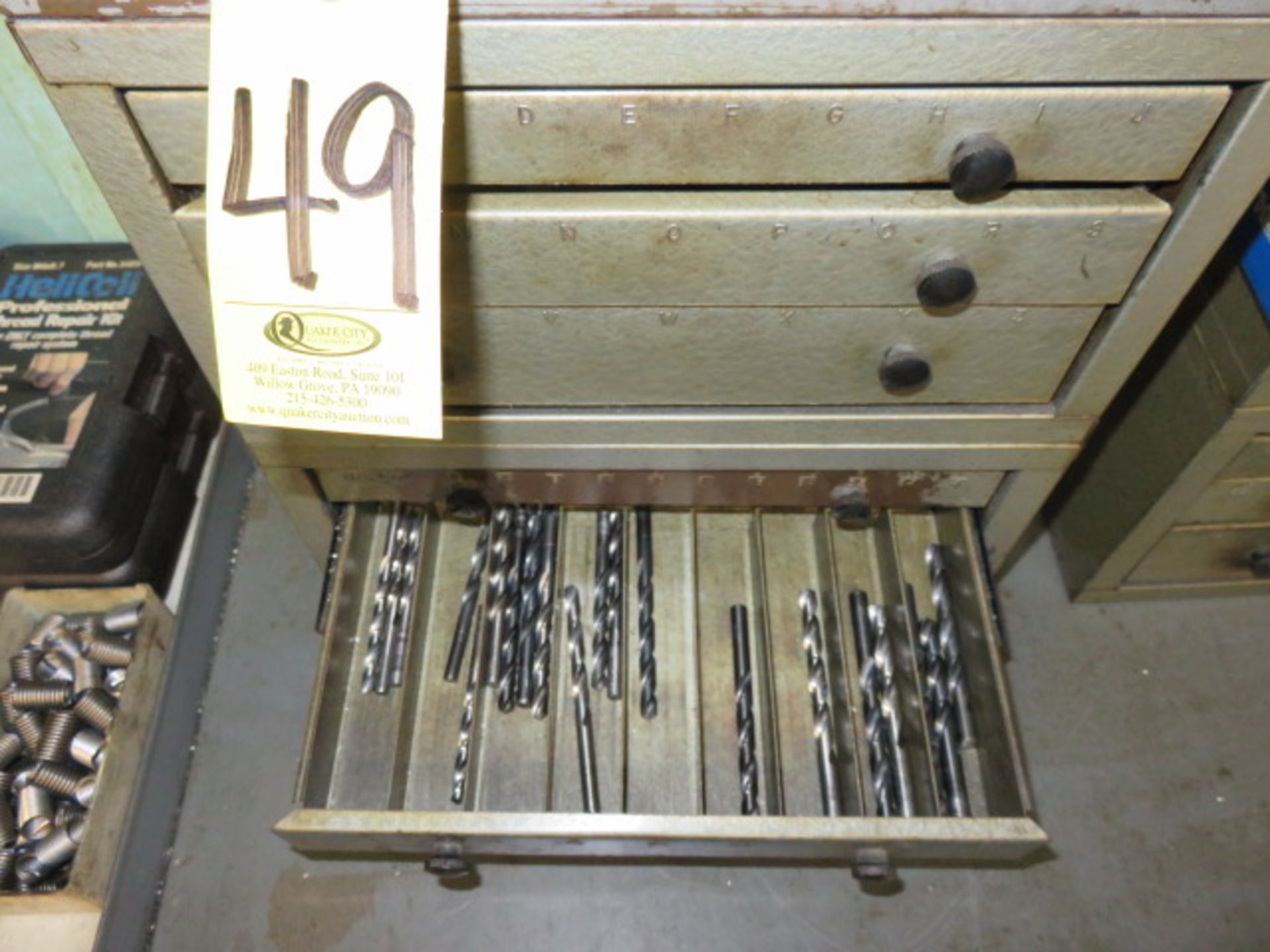 (3) ASSORTED DRILL CABINETS WITH NUMBER, LETTER AND FRACTION DRILLS - Image 10 of 11