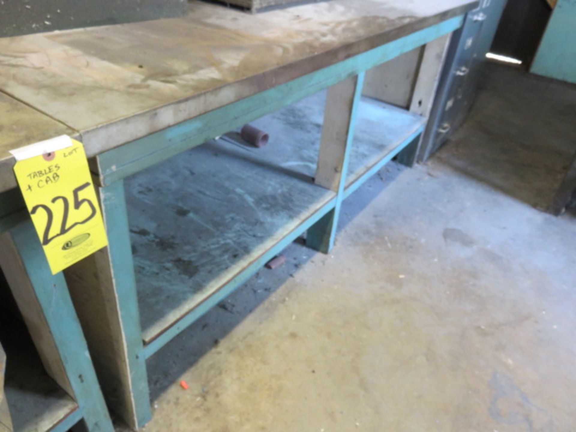 (2) 30 X 72 IN. METAL TOP COUNTERS AND (1) GALVANIZED WRAPPING STATION WITH AL. FOIL - Image 2 of 4