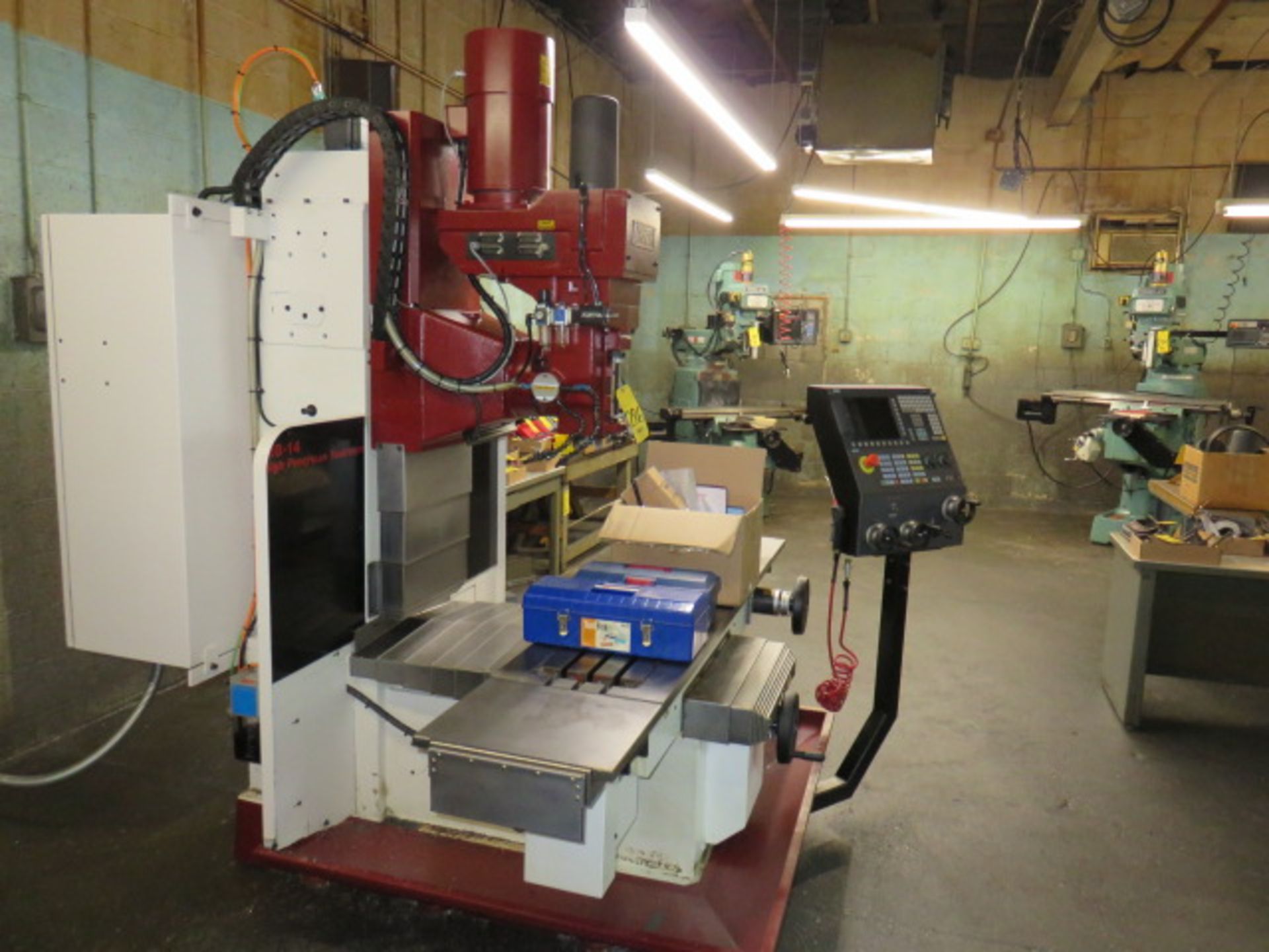 2020 FRYER MB 14Q CNC 3-Axis BED MILL, S/N 14586, SIEMENS SINUMERIK 8280 Control, X-40 IN… - Image 7 of 12