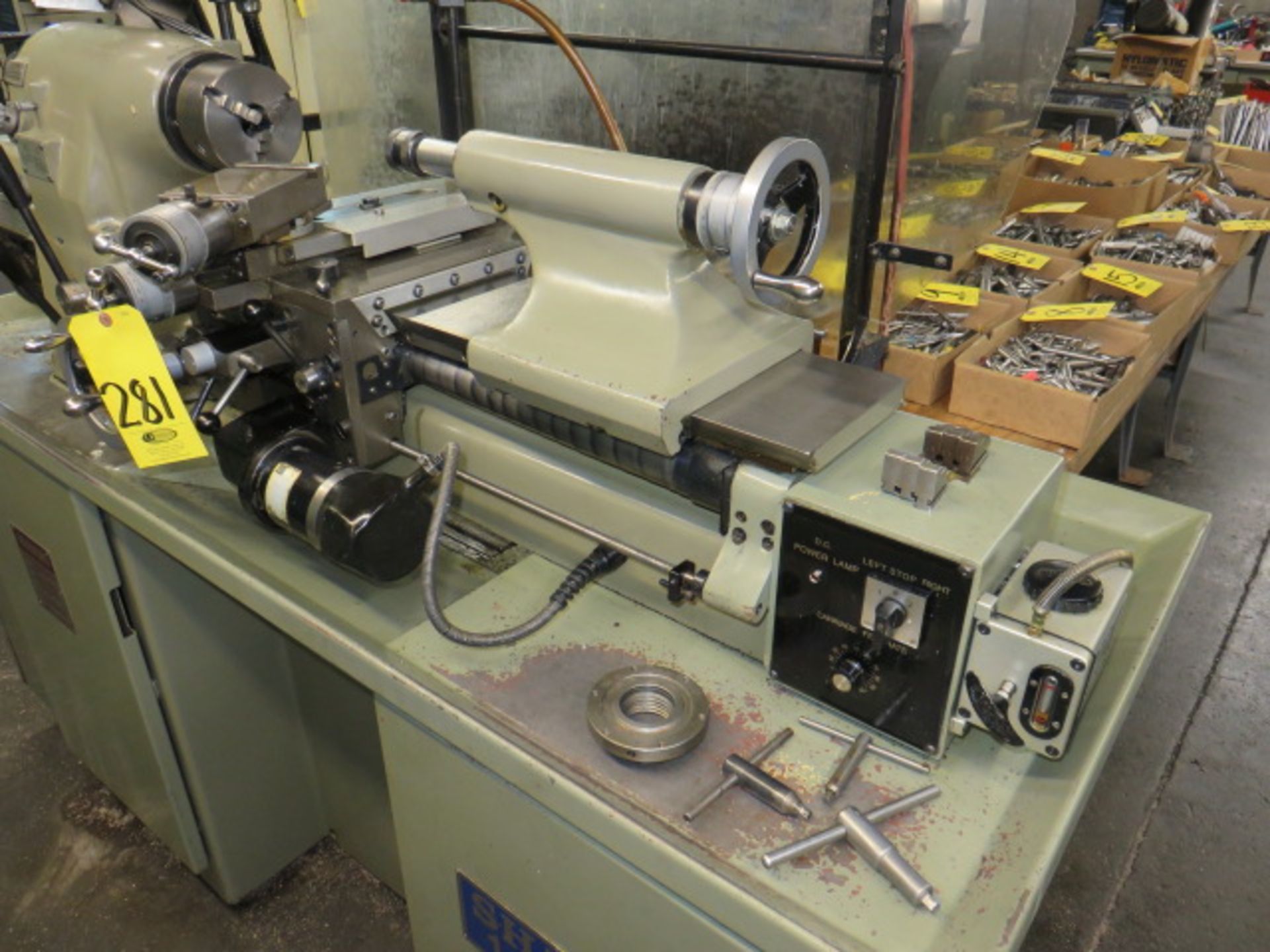 2001 SHARP 1118H HIGH PRECISION TOOL ROOM LATHE, S/N CTL-1391, DIGITAL VARIABLE SPEED RO,… - Image 5 of 8