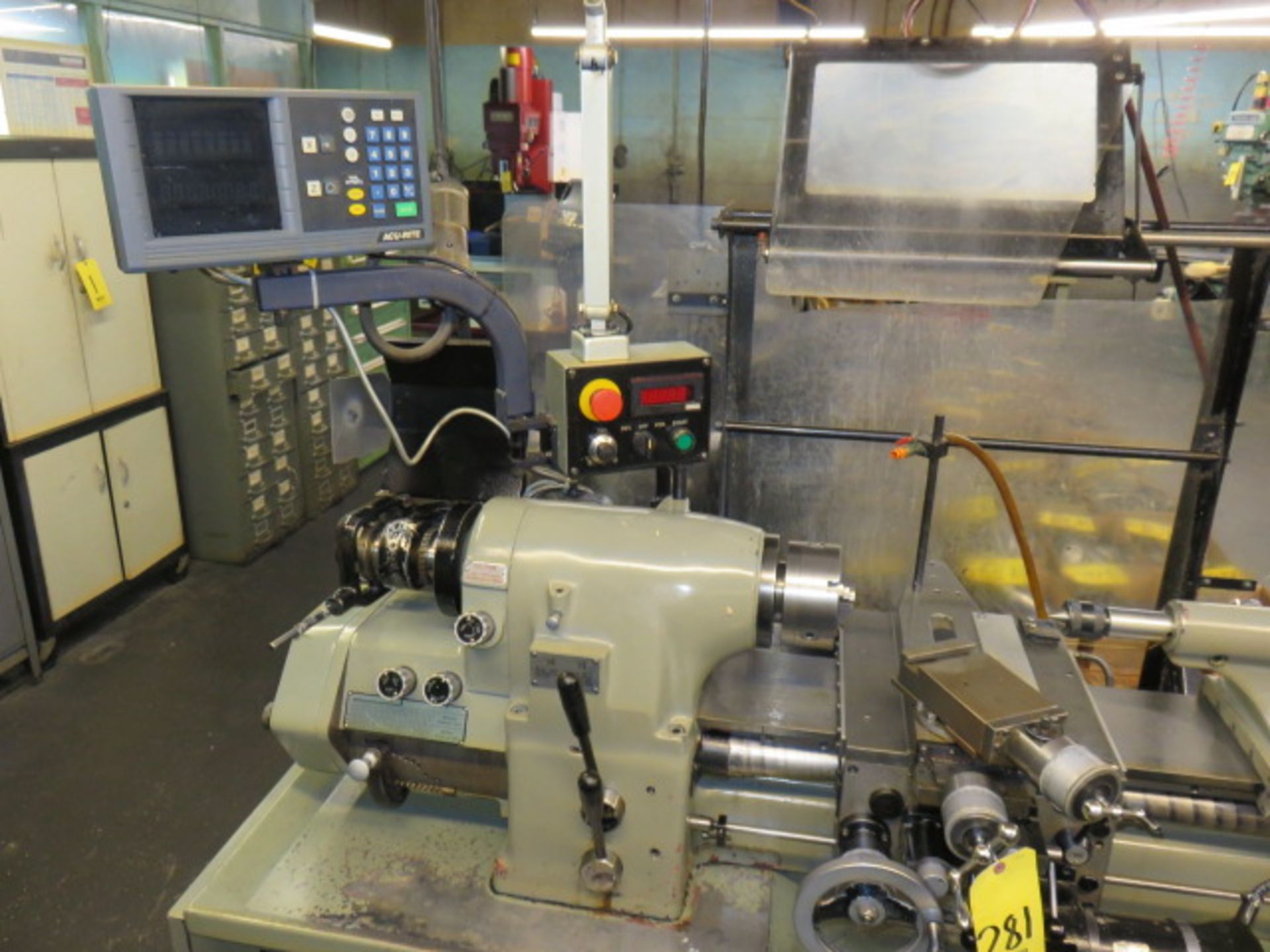 2001 SHARP 1118H HIGH PRECISION TOOL ROOM LATHE, S/N CTL-1391, DIGITAL VARIABLE SPEED RO,… - Image 2 of 8
