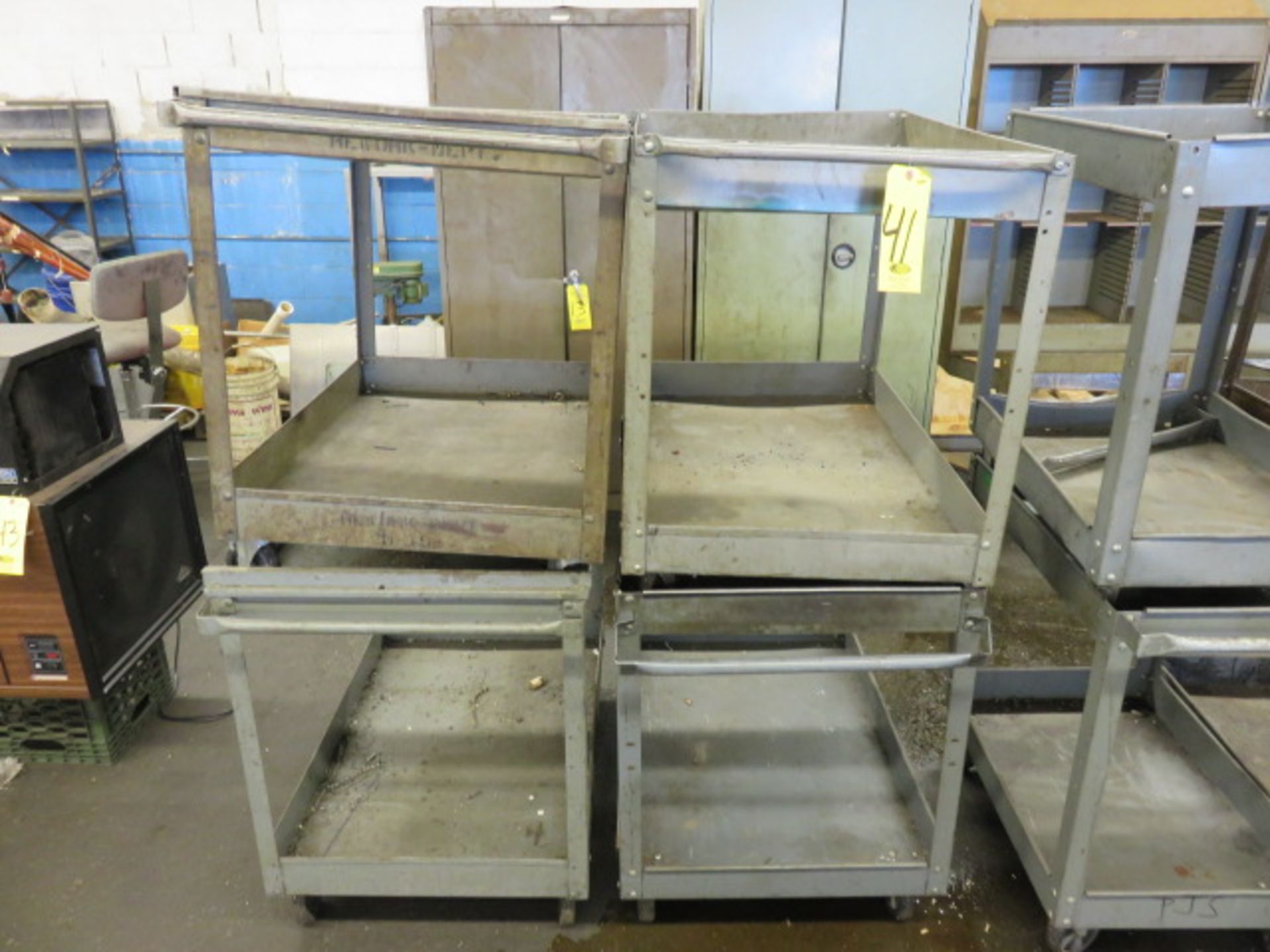 (4) METAL SHOP CARTS