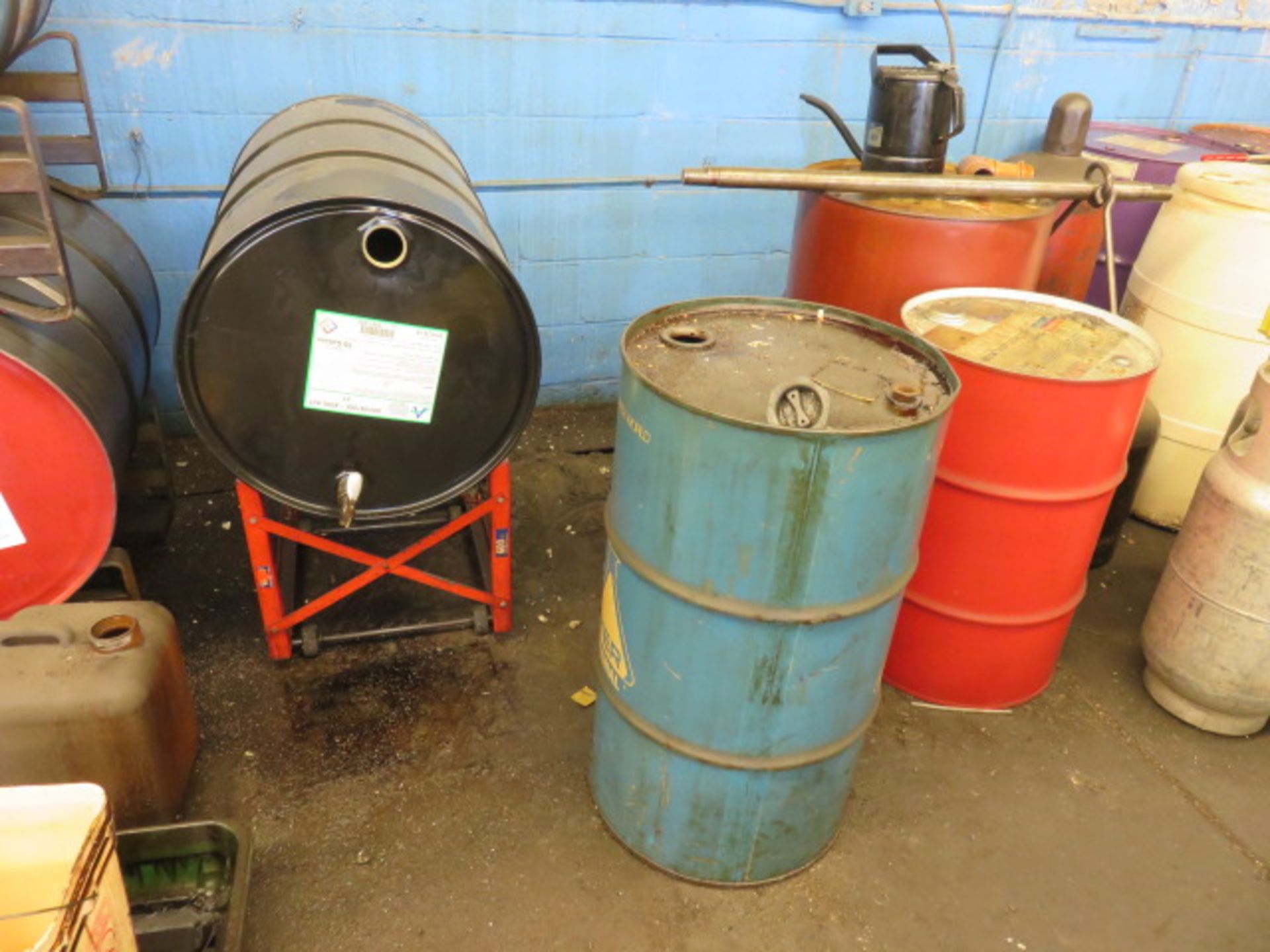 ASSORTED FLUIDS, OILS AND LUBRICANTS (MUST REMOVE ALL EXCEPT OPEN BUCKETS) - Image 2 of 3