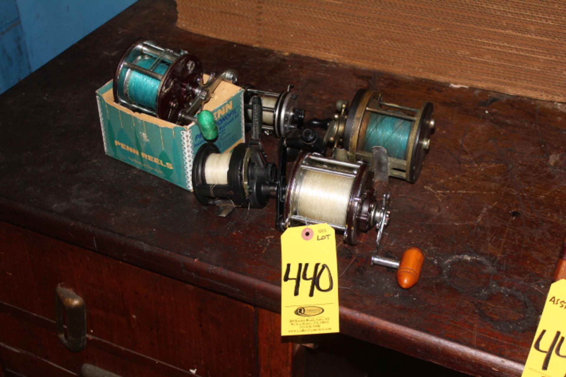 (2) PENN AND (3) MISC. BOAT REELS