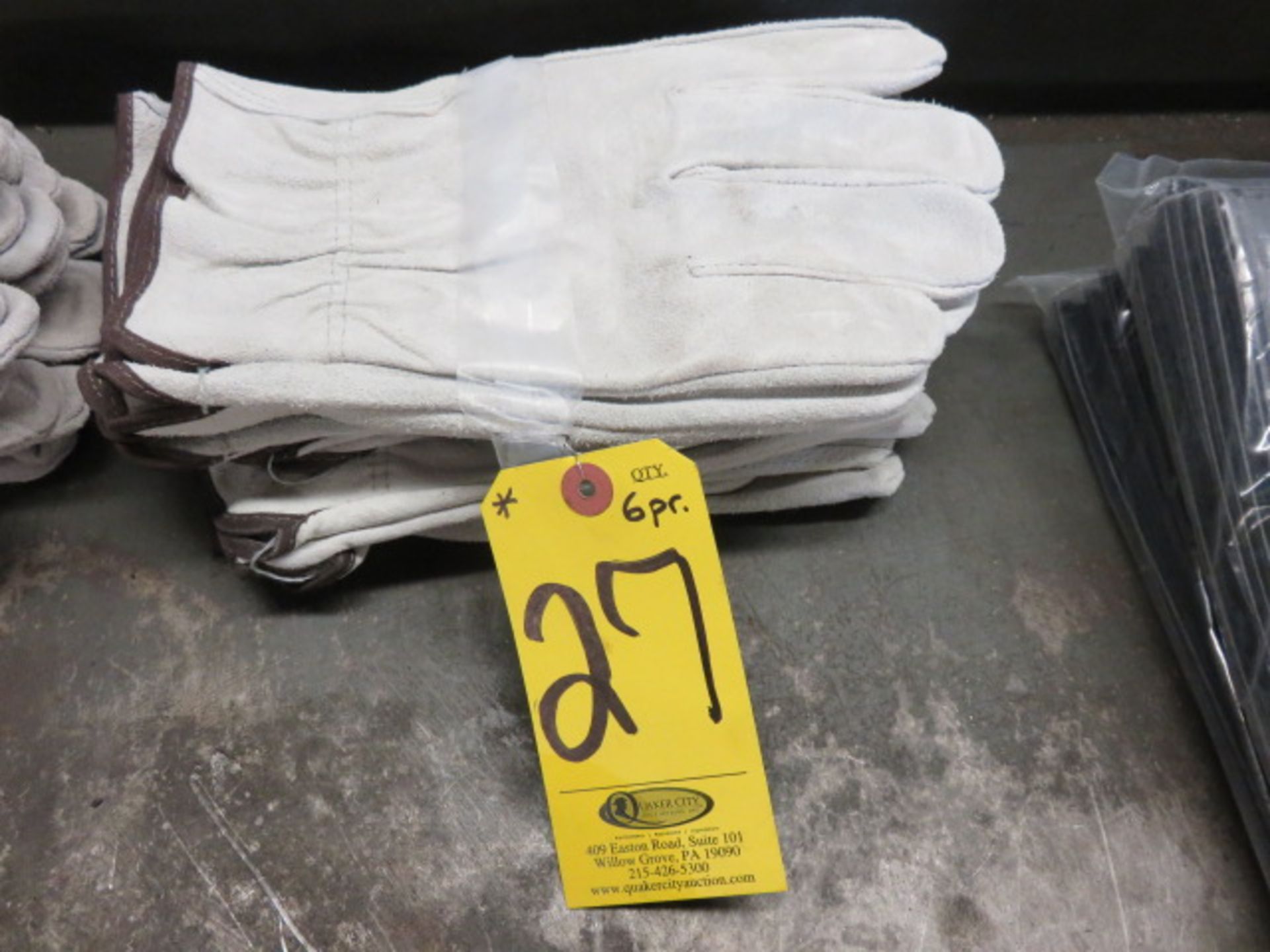 (6) PAIRS OF SPLIT LEATHER GLOVES