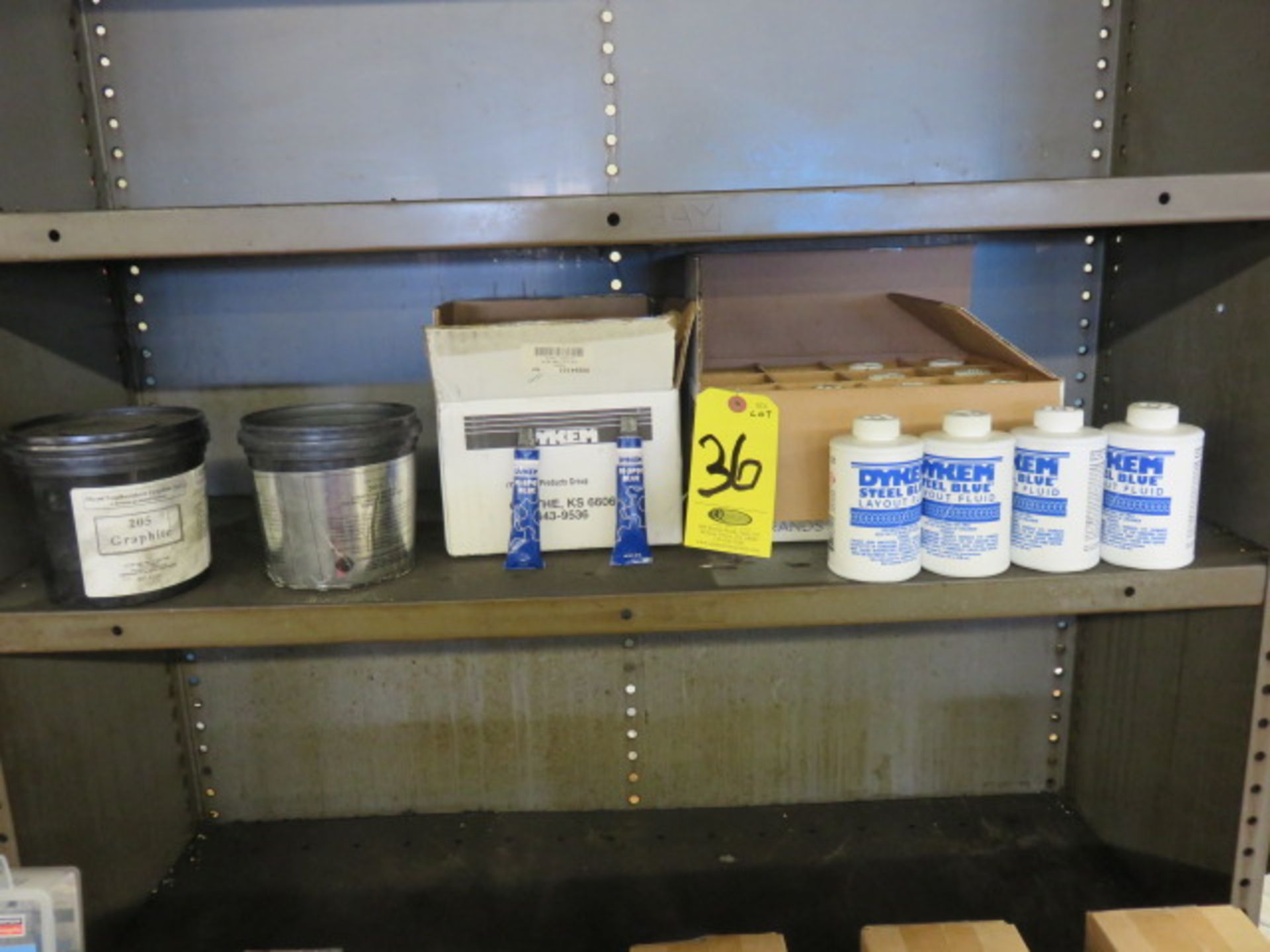 DYKEM STEEL BLUE LAYOUT FLUID, HI-SPOT BLUE AND (2) TUBS OF GRAPHITE