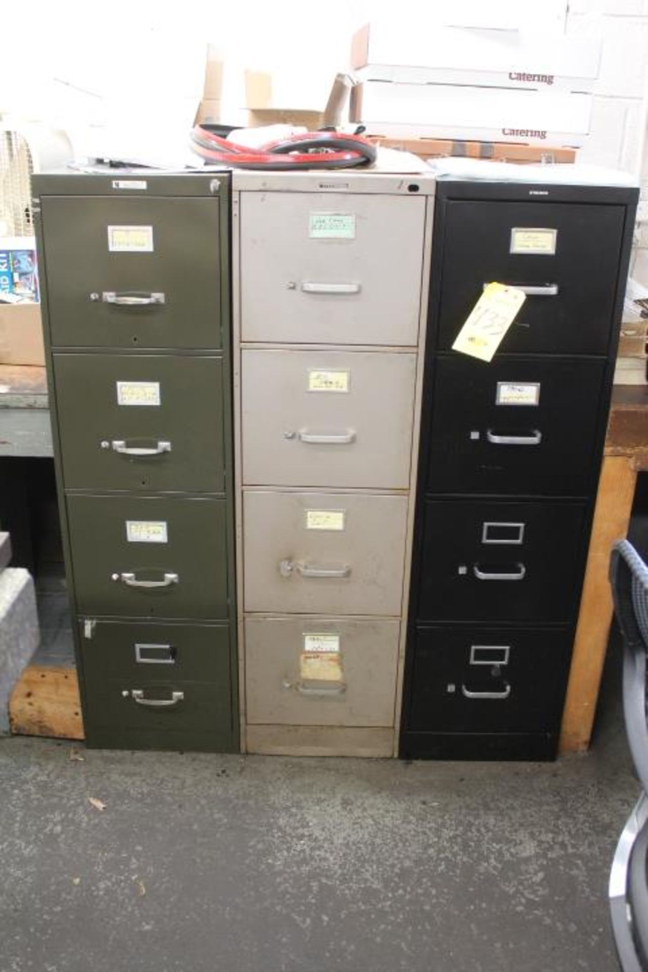 (3) 4-DR. VERTICAL FILE CABINETS