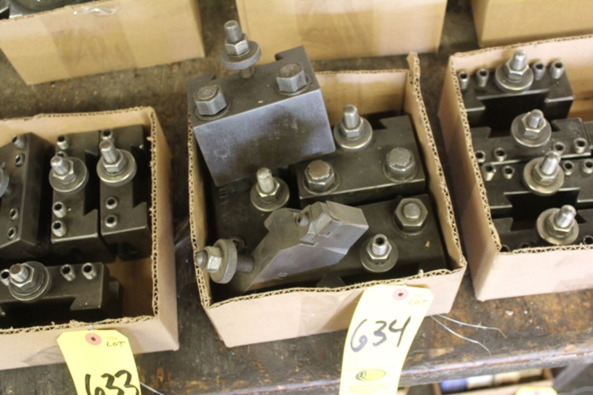 (5) CA-SIZE BORING BAR TOOL HOLDERS AND ONE CUT-OFF