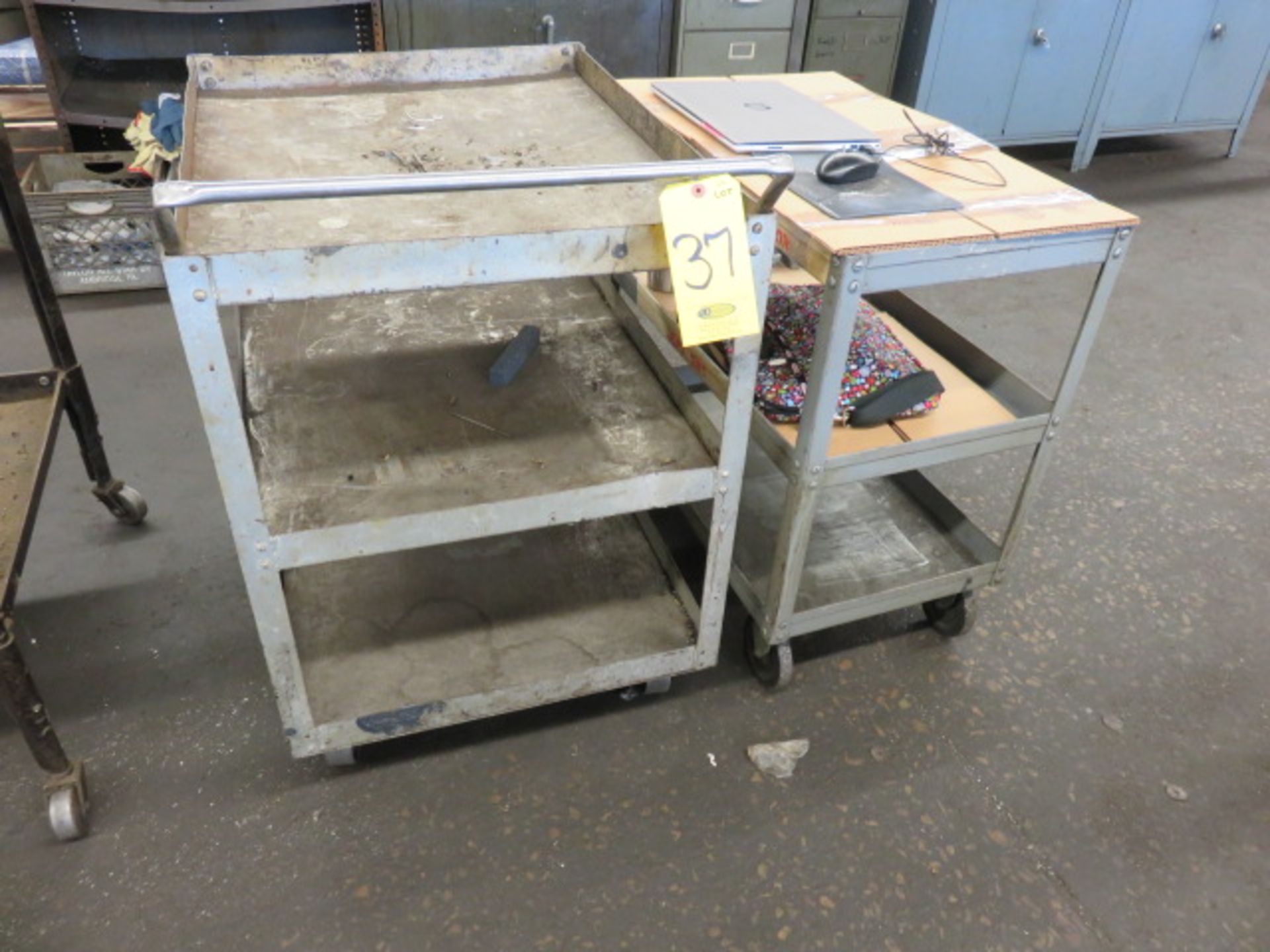 (2) METAL SHOP CARTS