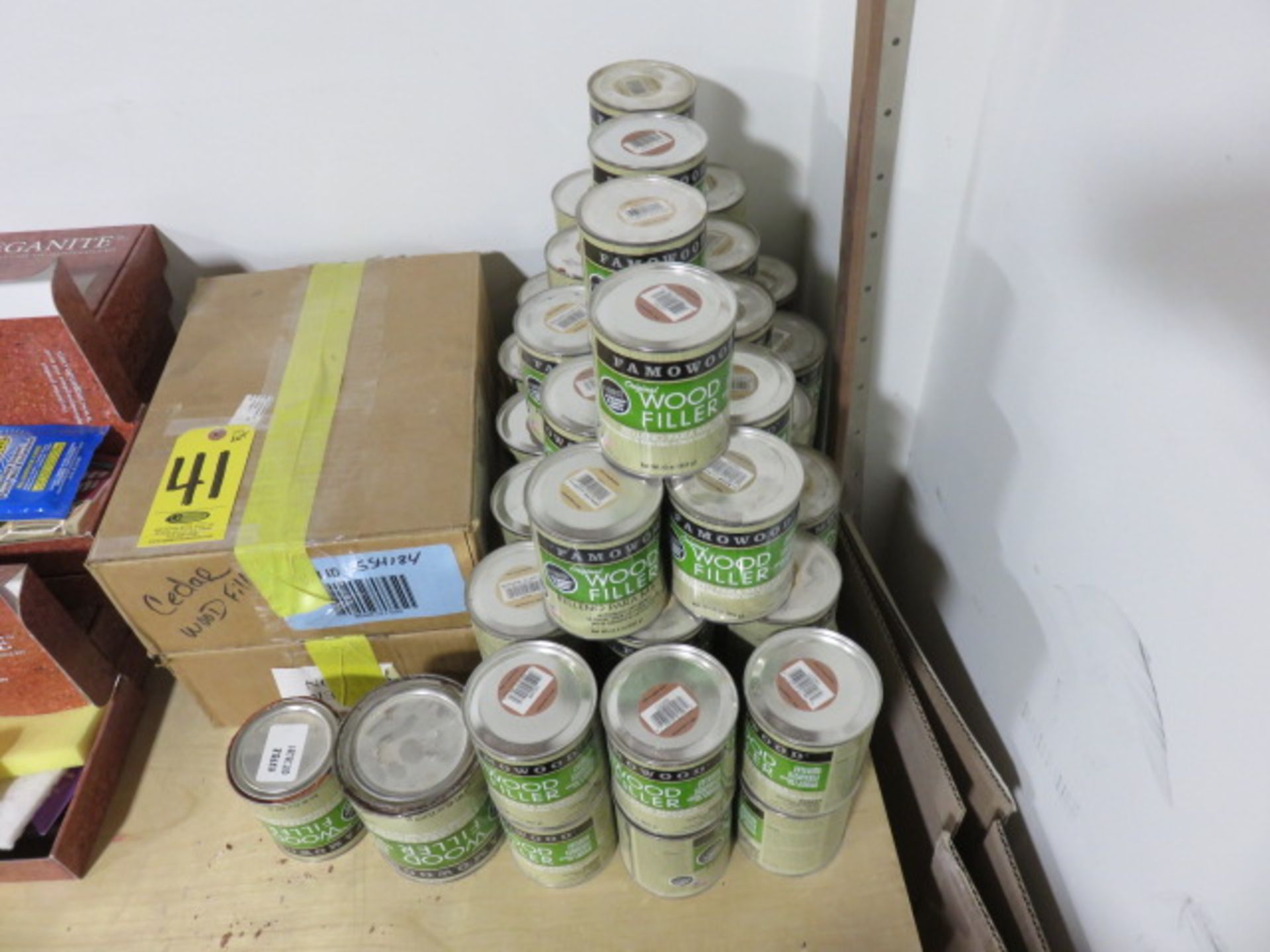 APPROX. (60) CANS OF WOOD FILLERS