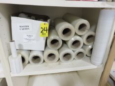 (13) ROLLS OF PALLET WRAP AND (12) HAND SHRINK ROLLS