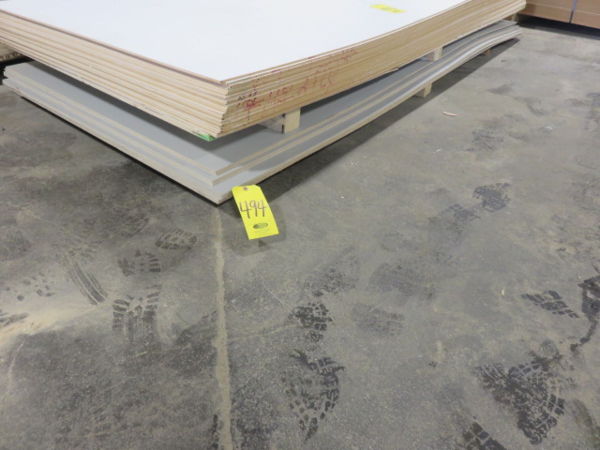 (8) 49 IN. X 98 IN. X 1/4 IN. (2) SIDED GRAY MDF SHEETS