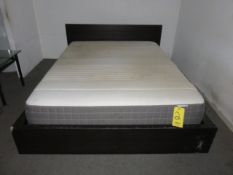 QUEEN PLATFORM BED WITH MATTRESS (ON LOFT - MUST COME DOWN STEPS)
