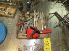 ASSORTED (6) VISE GRIPS, BESSEY CORNER CLAMP AND SPRING CLAMPS