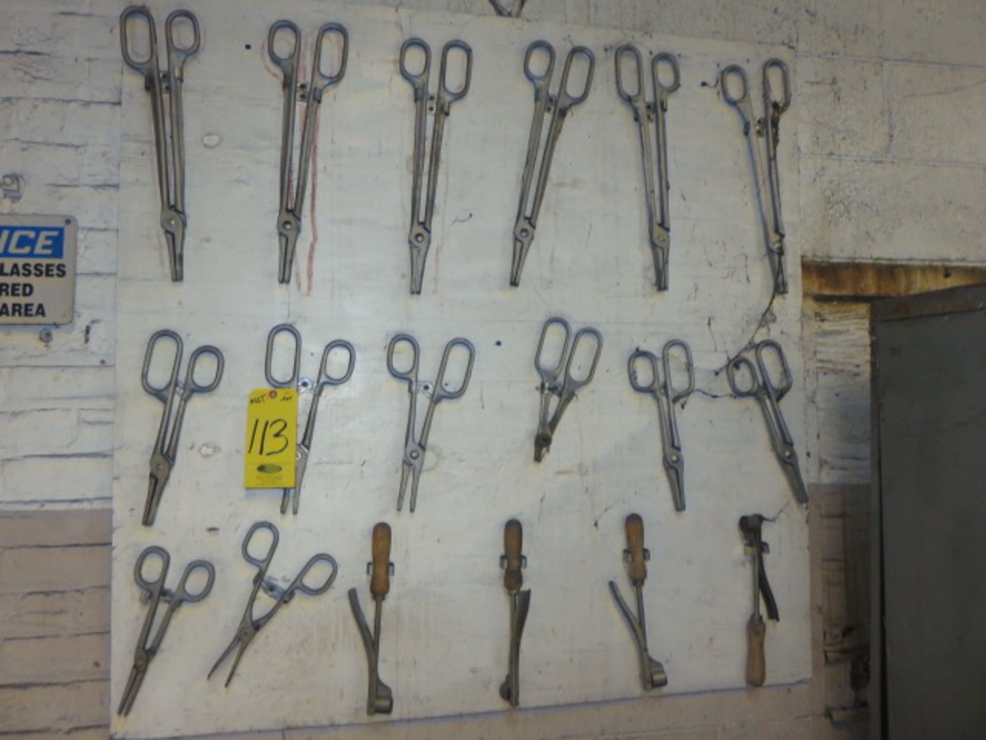 ASSORTED TONGS AND MAGNETIC PICK-UP TOOLS