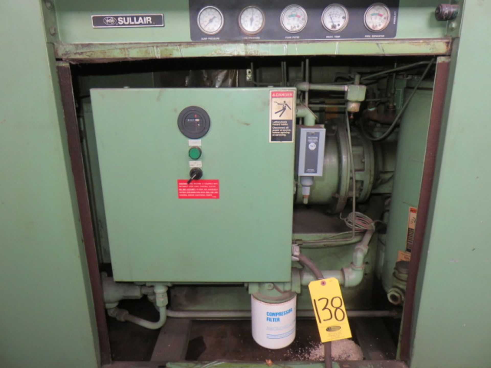 SULLAIR 10-25 ROTARY SCREW AIR COMPRESSOR, 25 HP, 43,407 HRS - Image 2 of 4