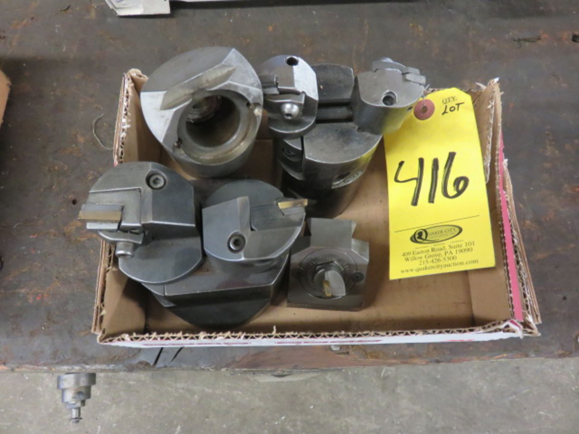 (2) TWIN INDEXABLE CUTTER HEADS AND (2) TOOLS