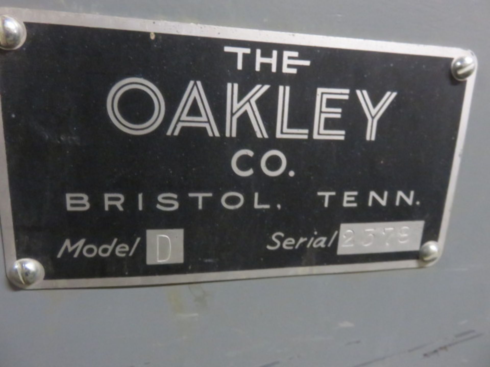 OAKLEY MODEL D STROKE SANDER, S/N 2378, 154 IN, 5HP, 3PH, 36 IN. x 81 IN. rolling table, 230/460V... - Image 2 of 3