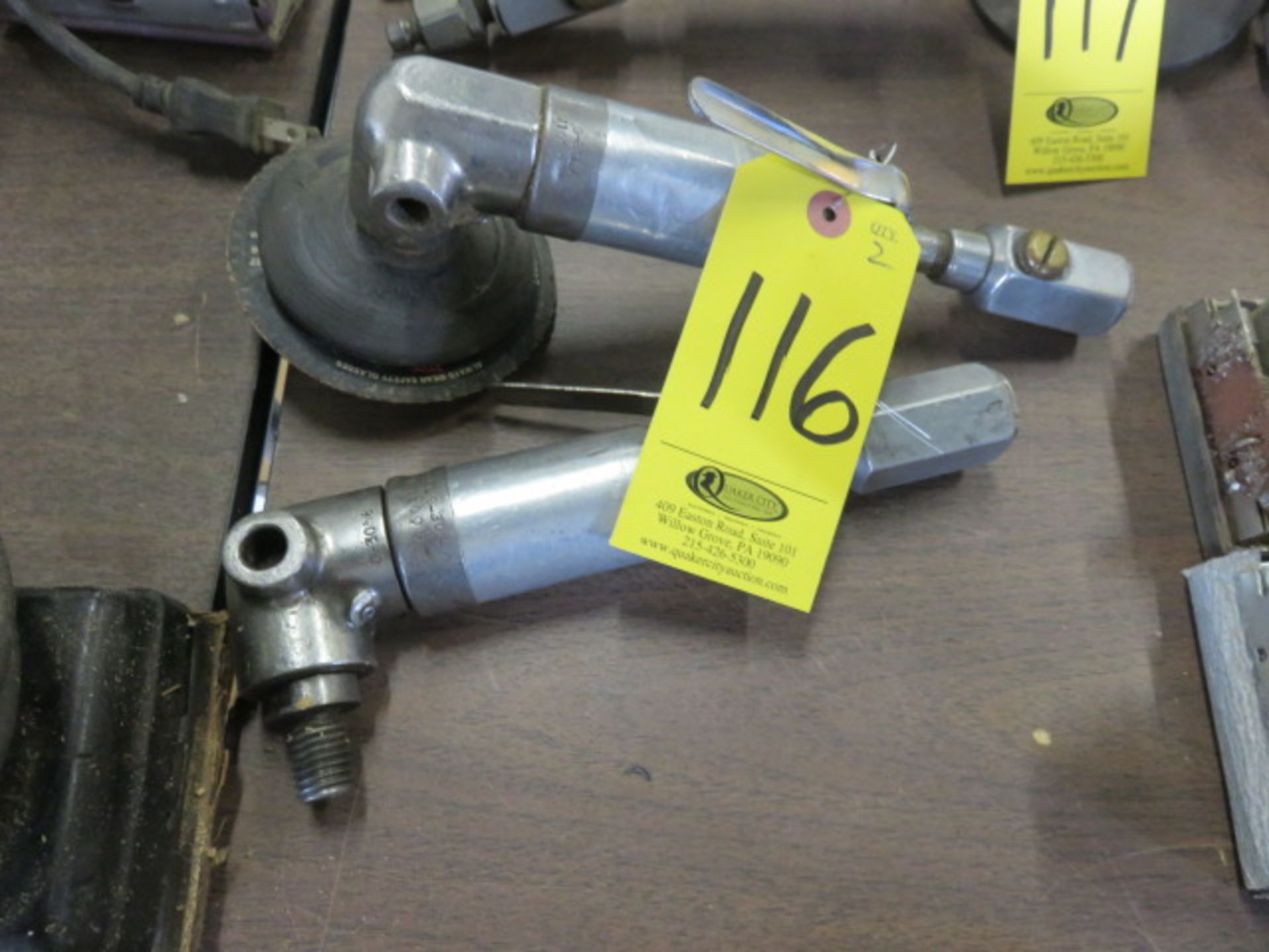 (2) STANLEY G-30LA PNEUMATIC RIGHT ANGLE GRINDERS